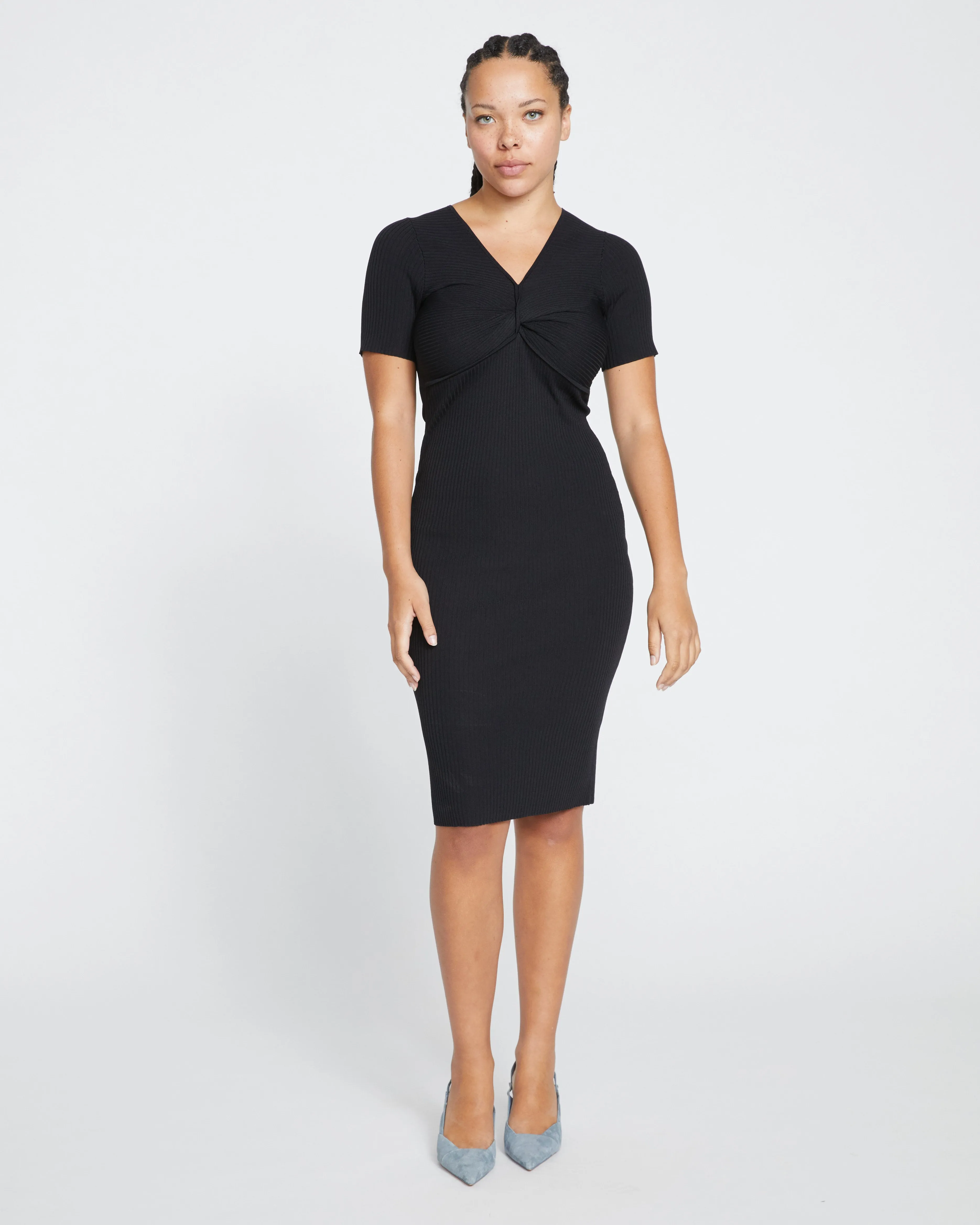 Twist Knit Dress - Black sold by Universal Standard