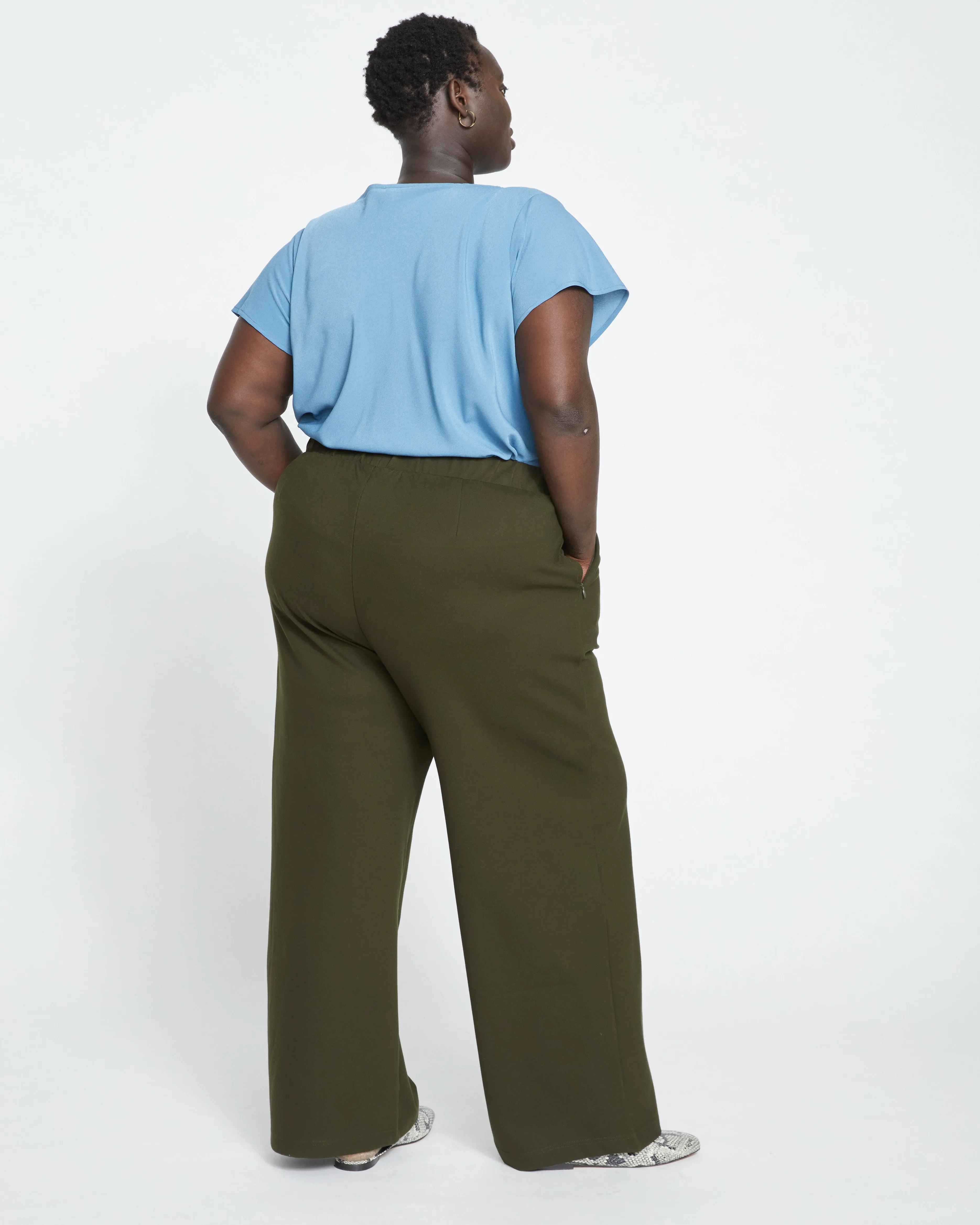 Stephanie Wide Leg Ponte Pants - Evening Forest sold by Universal Standard product image thumbnail 4