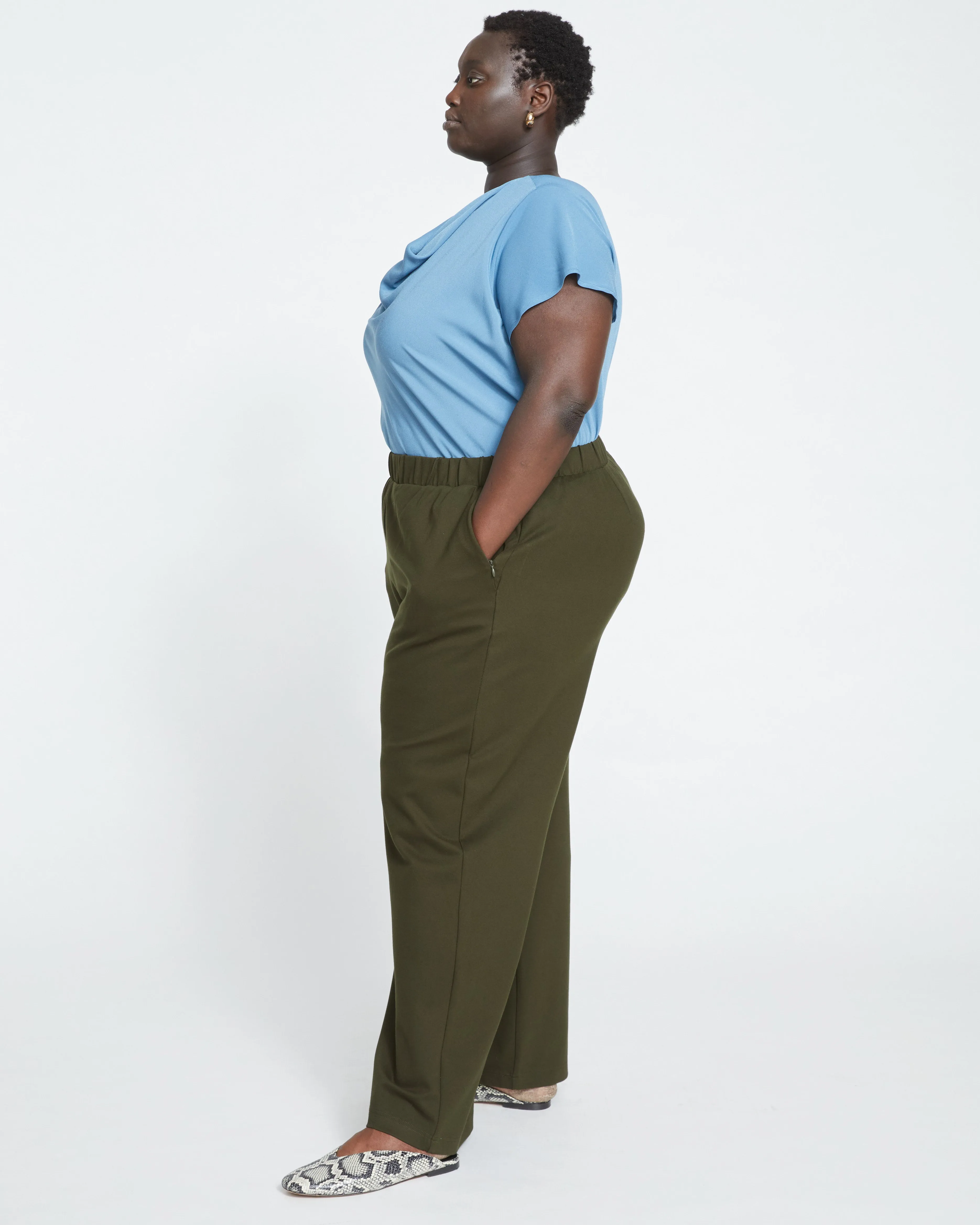 Stephanie Wide Leg Ponte Pants - Evening Forest sold by Universal Standard product image thumbnail 3