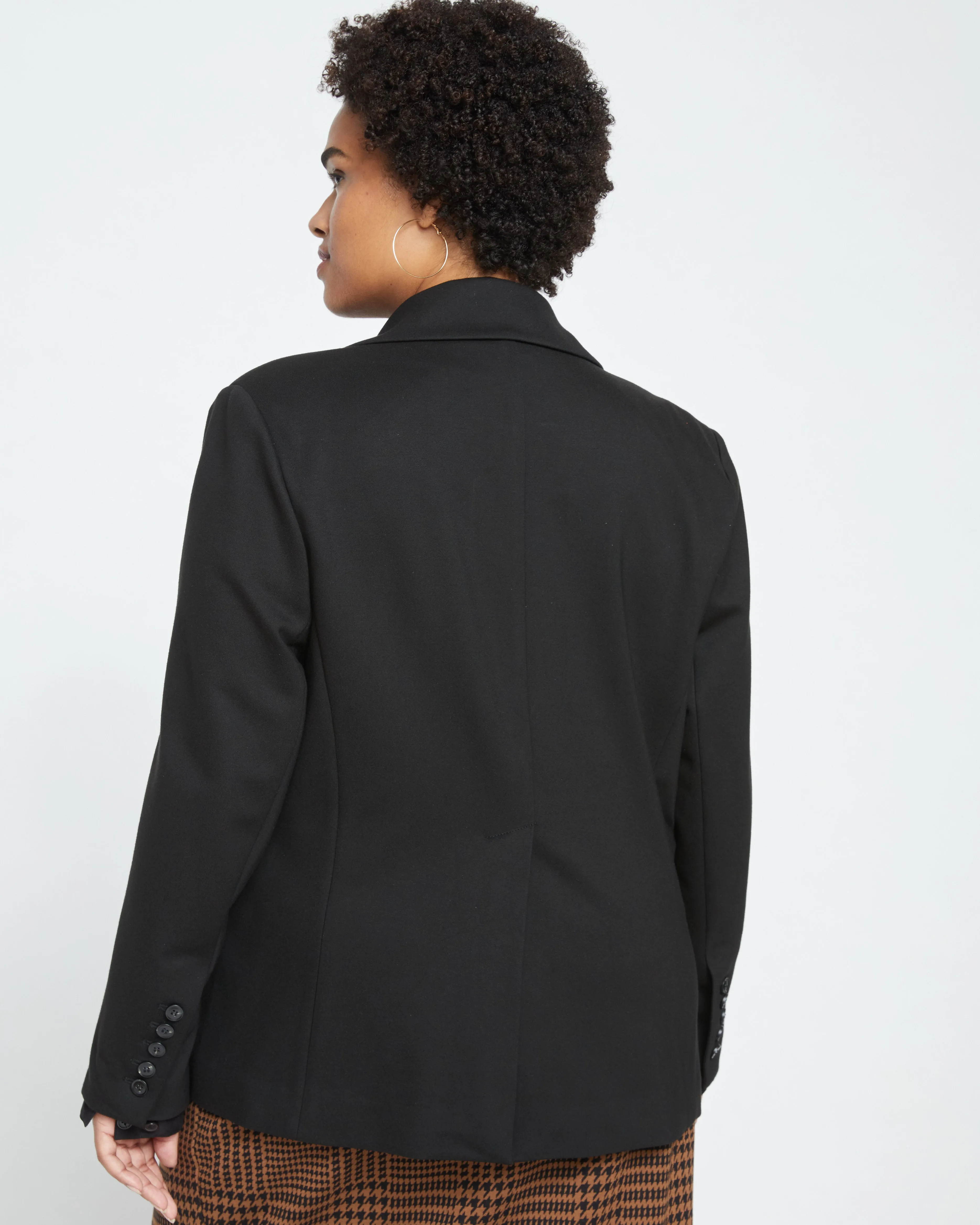 Bianca Double Breasted Ponte Blazer - Black sold by Universal Standard product image thumbnail 4