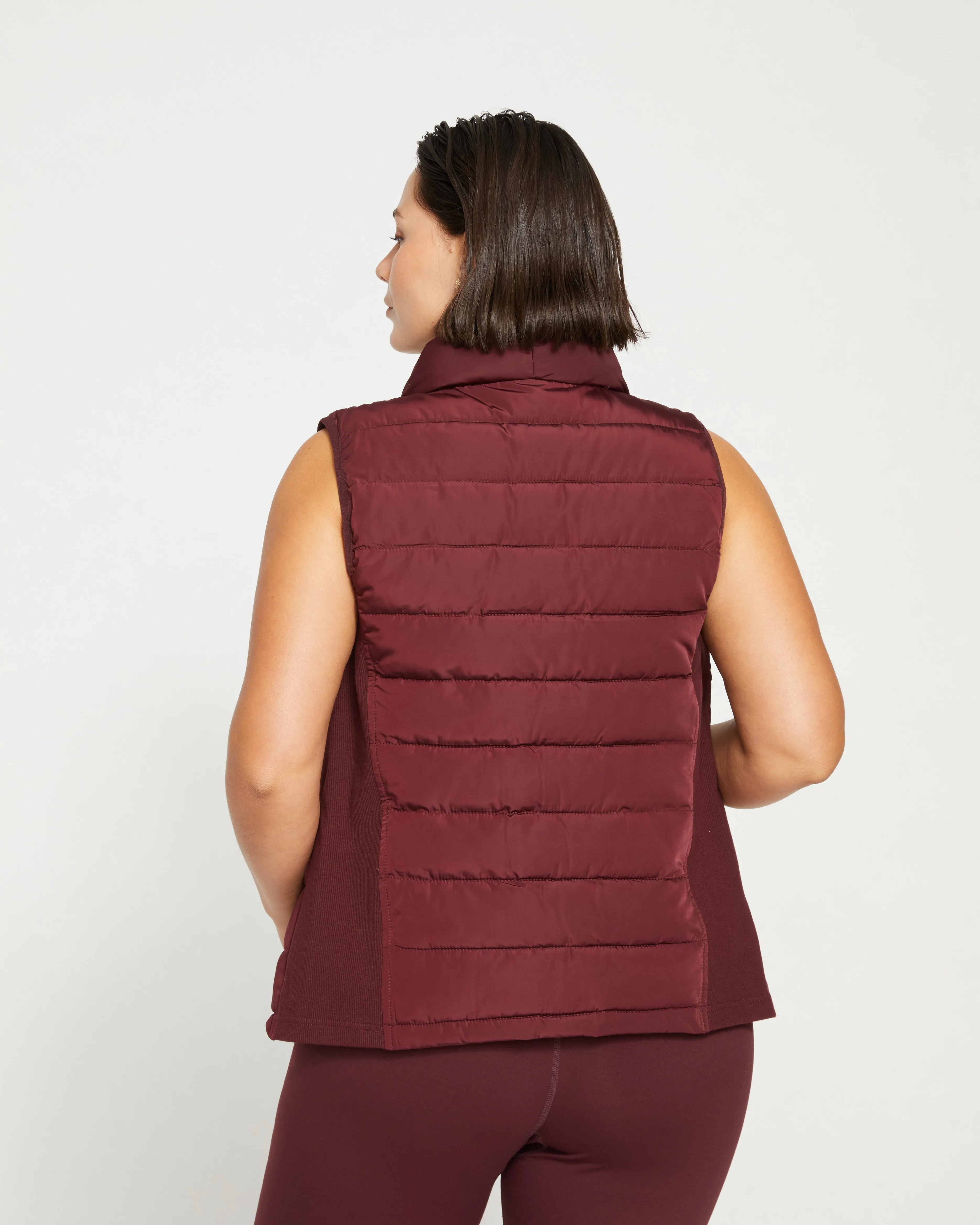 Comfort Panel Sport Puffer Vest - Black Cherry sold by Universal Standard product image thumbnail 4