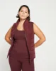 Comfort Panel Sport Puffer Vest - Black Cherry sold by Universal Standard