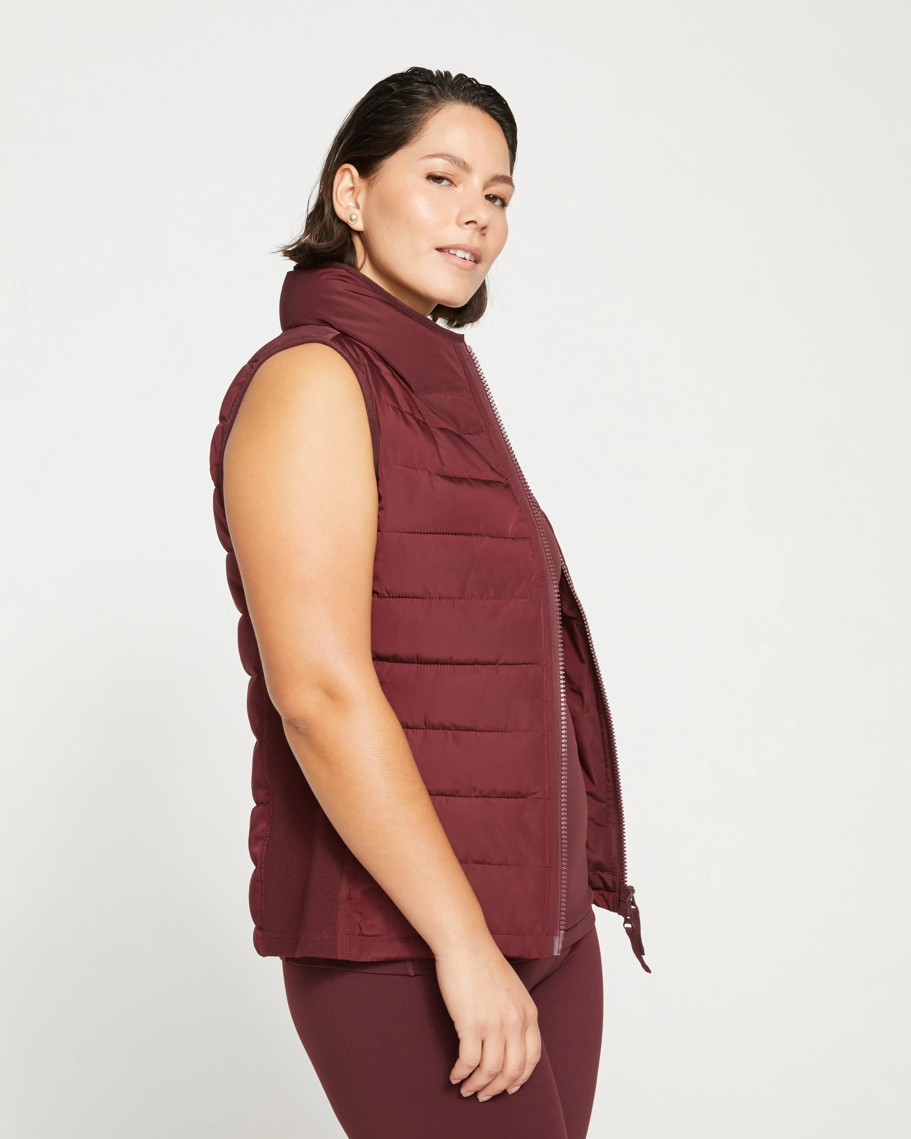 Comfort Panel Sport Puffer Vest - Black Cherry sold by Universal Standard product image thumbnail 3