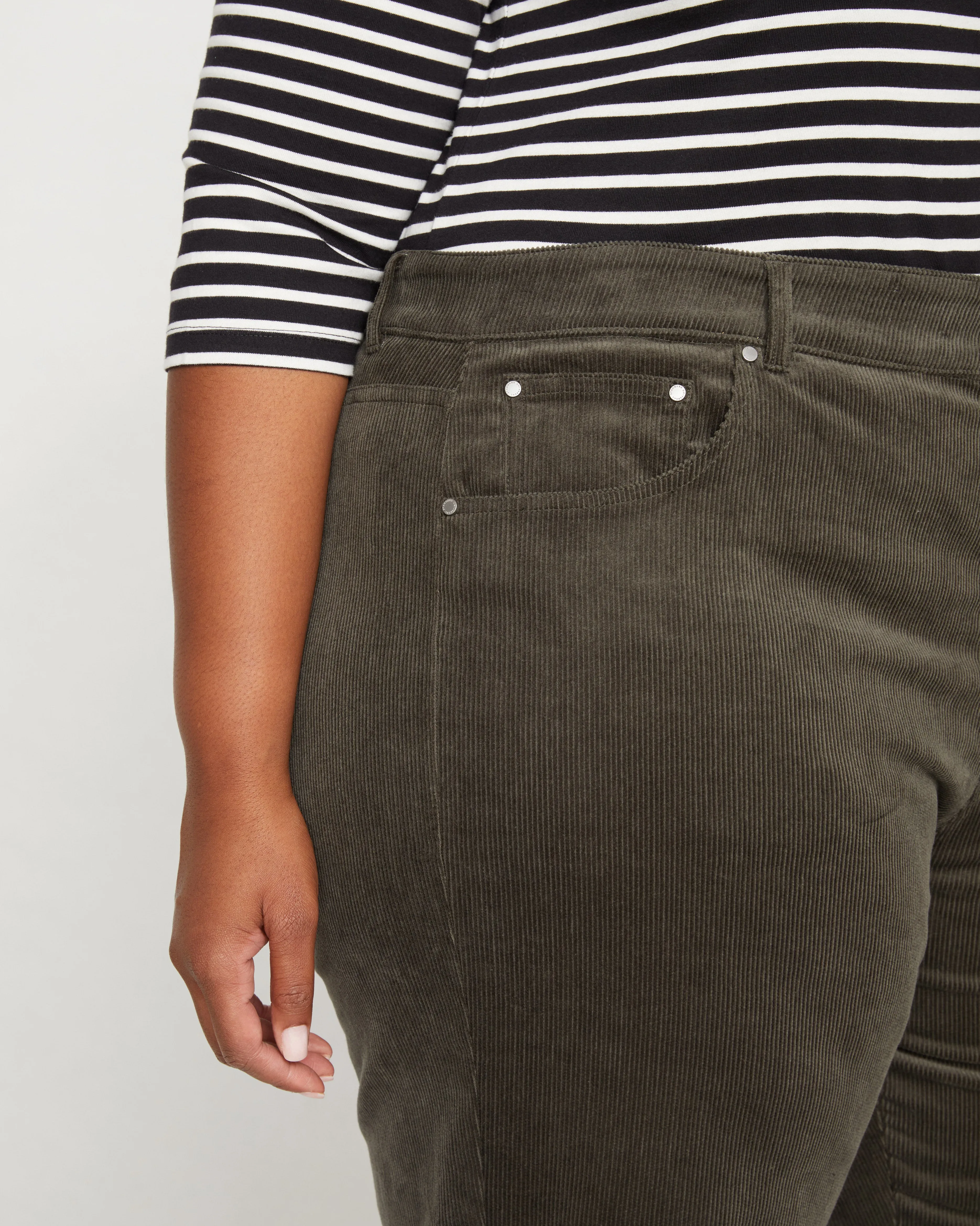 Cassidy High Rise Straight Corduroy Pants - Nori sold by Universal Standard product image thumbnail 2