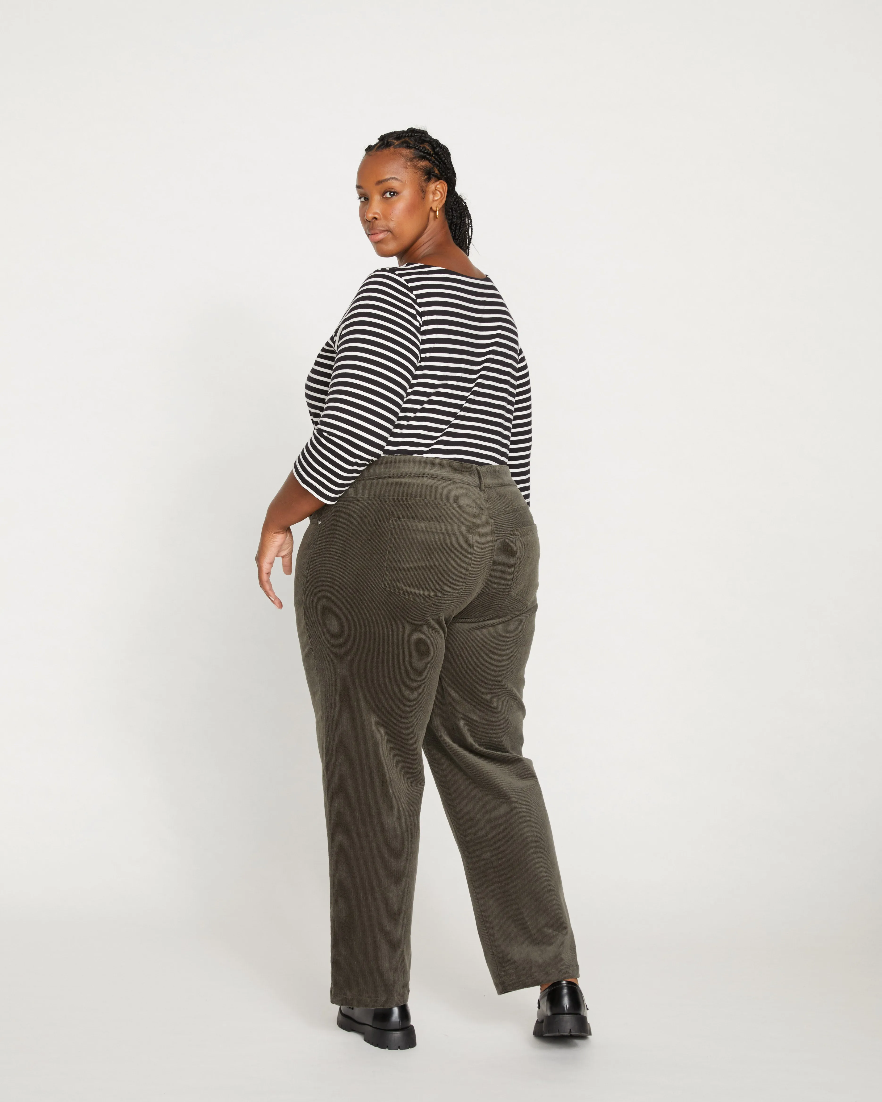 Cassidy High Rise Straight Corduroy Pants - Nori sold by Universal Standard product image thumbnail 4