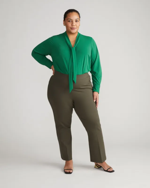 Crepe Jersey Long Sleeve Tess Blouse - Jardin sold by Universal Standard