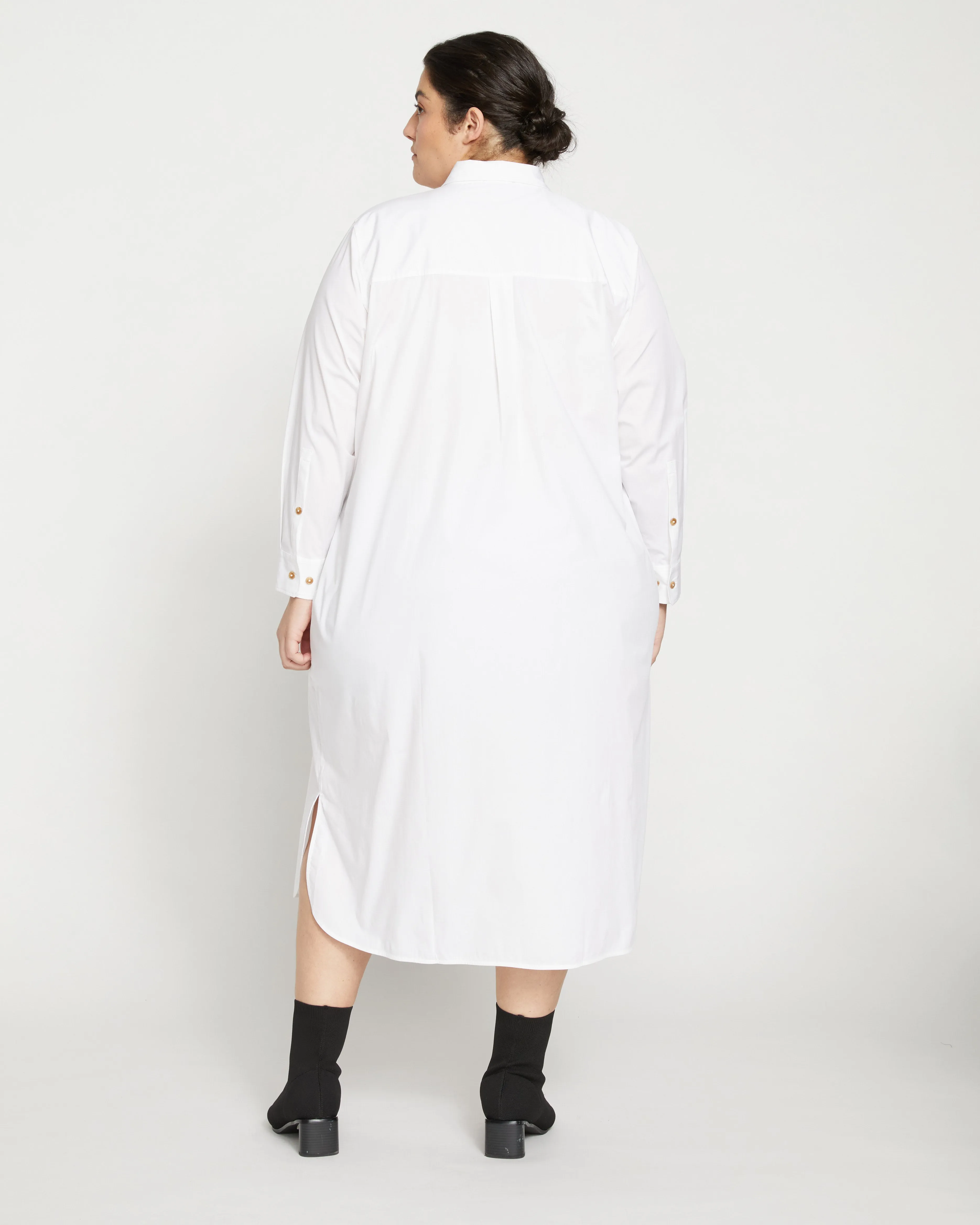Odeon Stretch Poplin Shirtdress - White sold by Universal Standard product image thumbnail 4