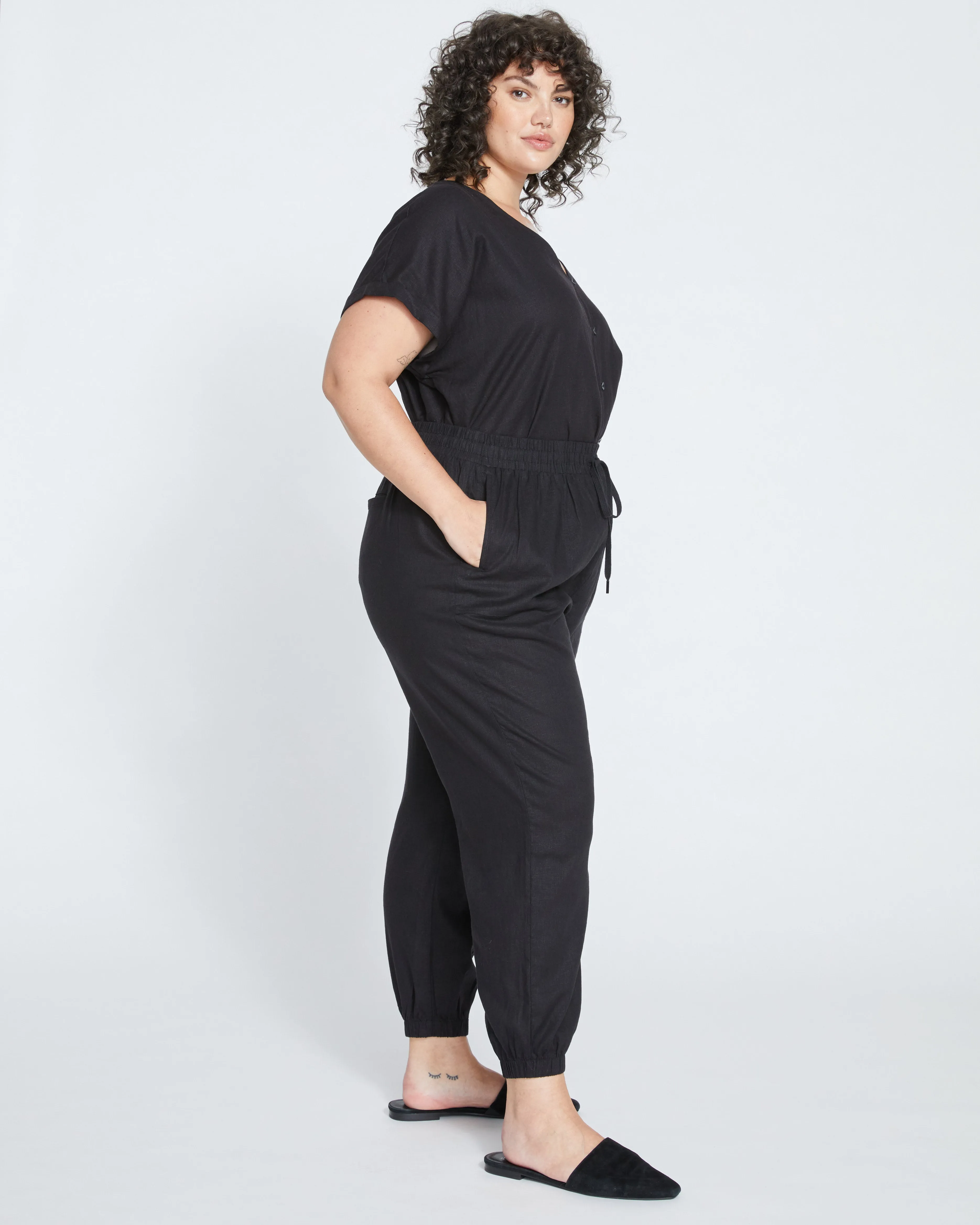 Shoreline Linen Joggers - Black sold by Universal Standard product image thumbnail 4