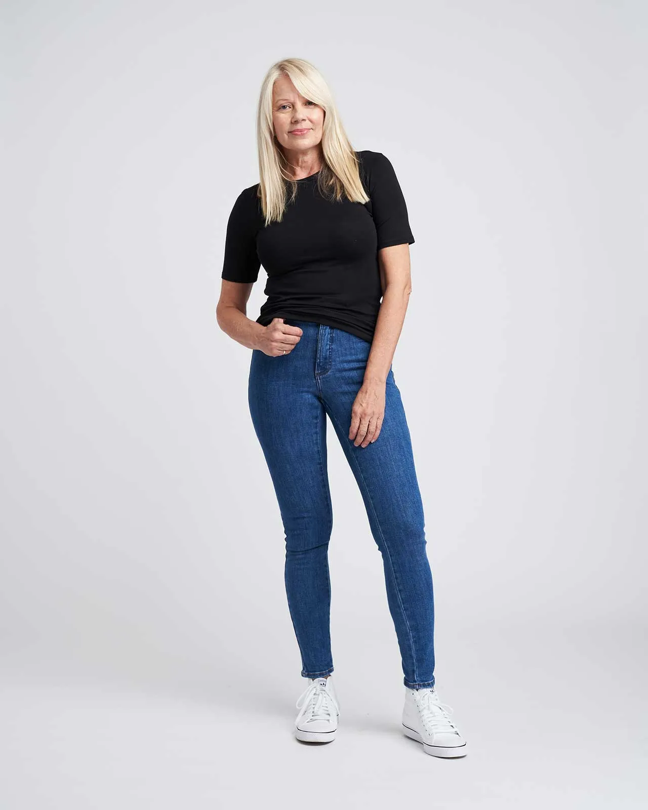 Foundation Short Sleeve Crew Neck Relaxed Tee - Black sold by Universal Standard product image thumbnail 3