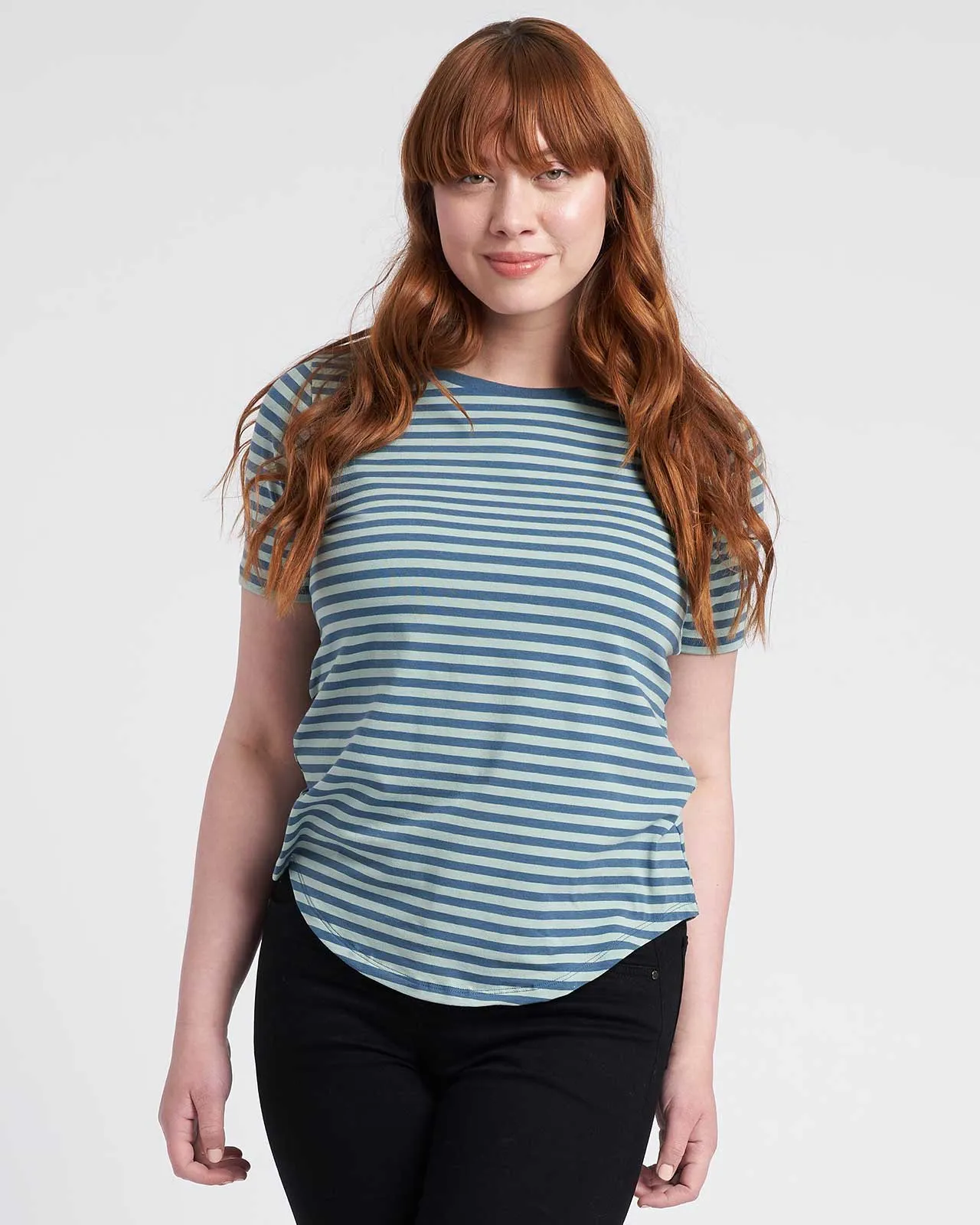 Tee Rex - Mist/Teal Stripe sold by Universal Standard