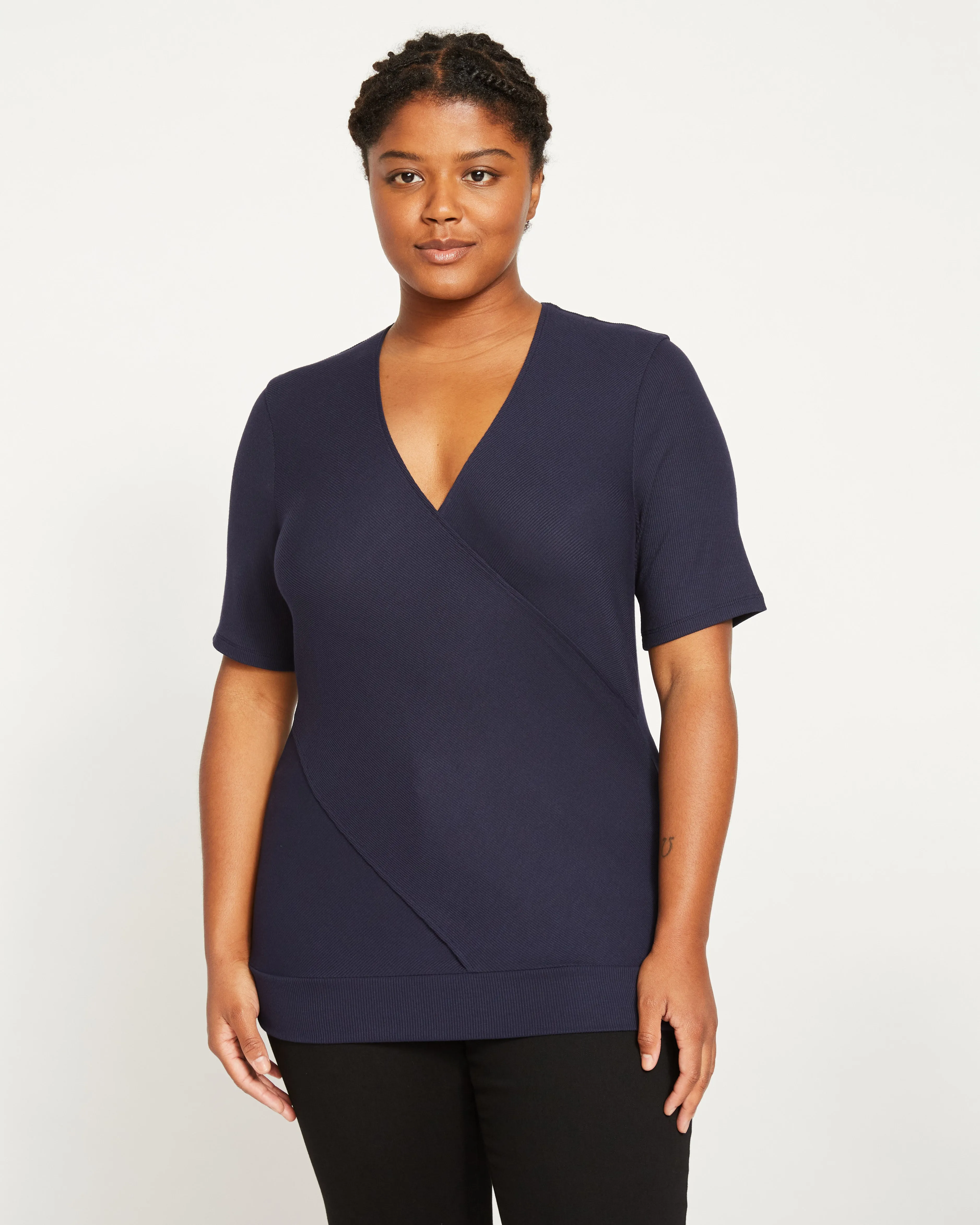 Form Rib Wrap Top - Midnight sold by Universal Standard product image thumbnail 3