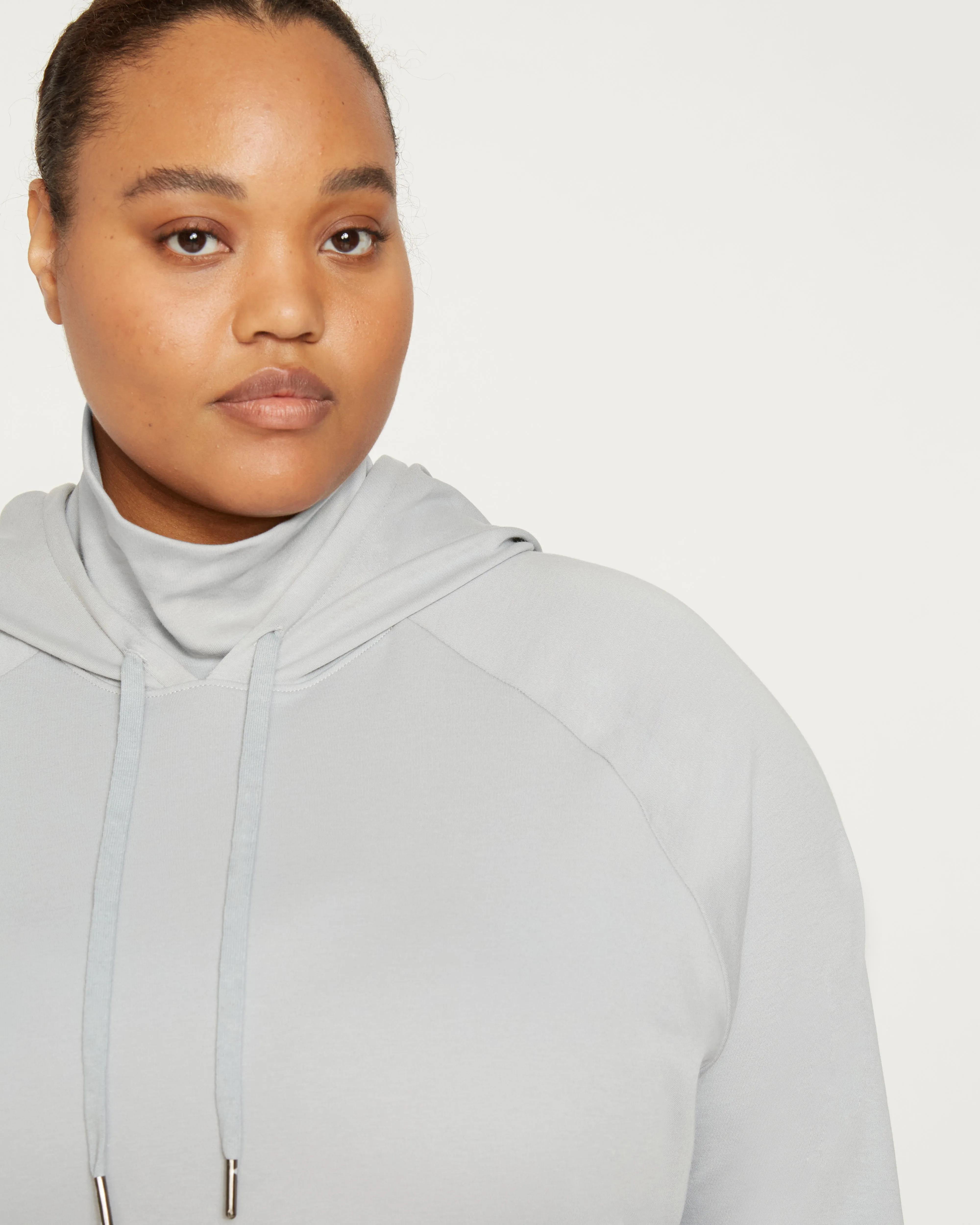 Fallon Funnel Neck Hoodie - Grey Sky sold by Universal Standard product image thumbnail 2