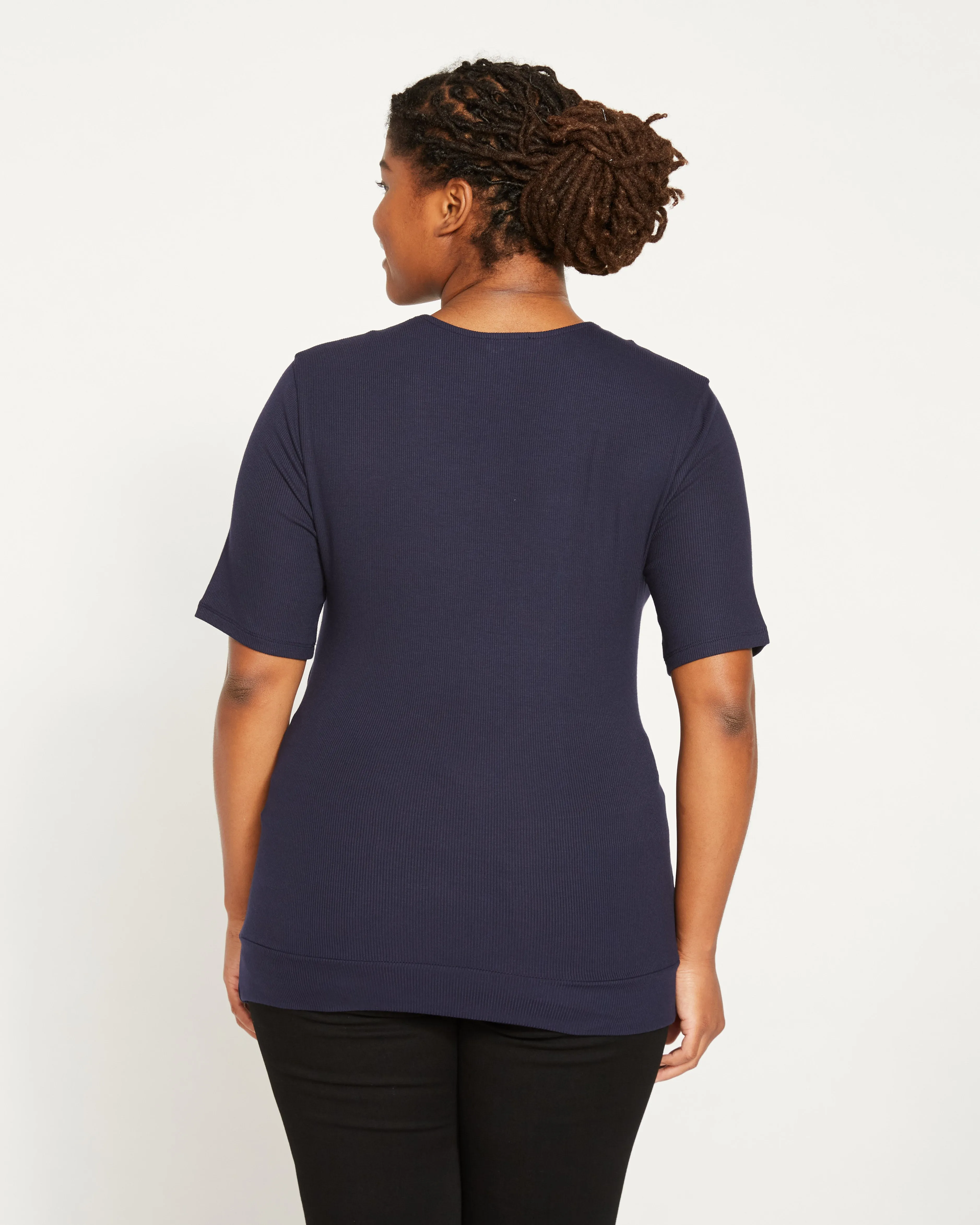Form Rib Wrap Top - Midnight sold by Universal Standard product image thumbnail 4