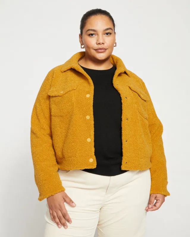 Kelsey Teddy Jacket - Mustard sold by Universal Standard