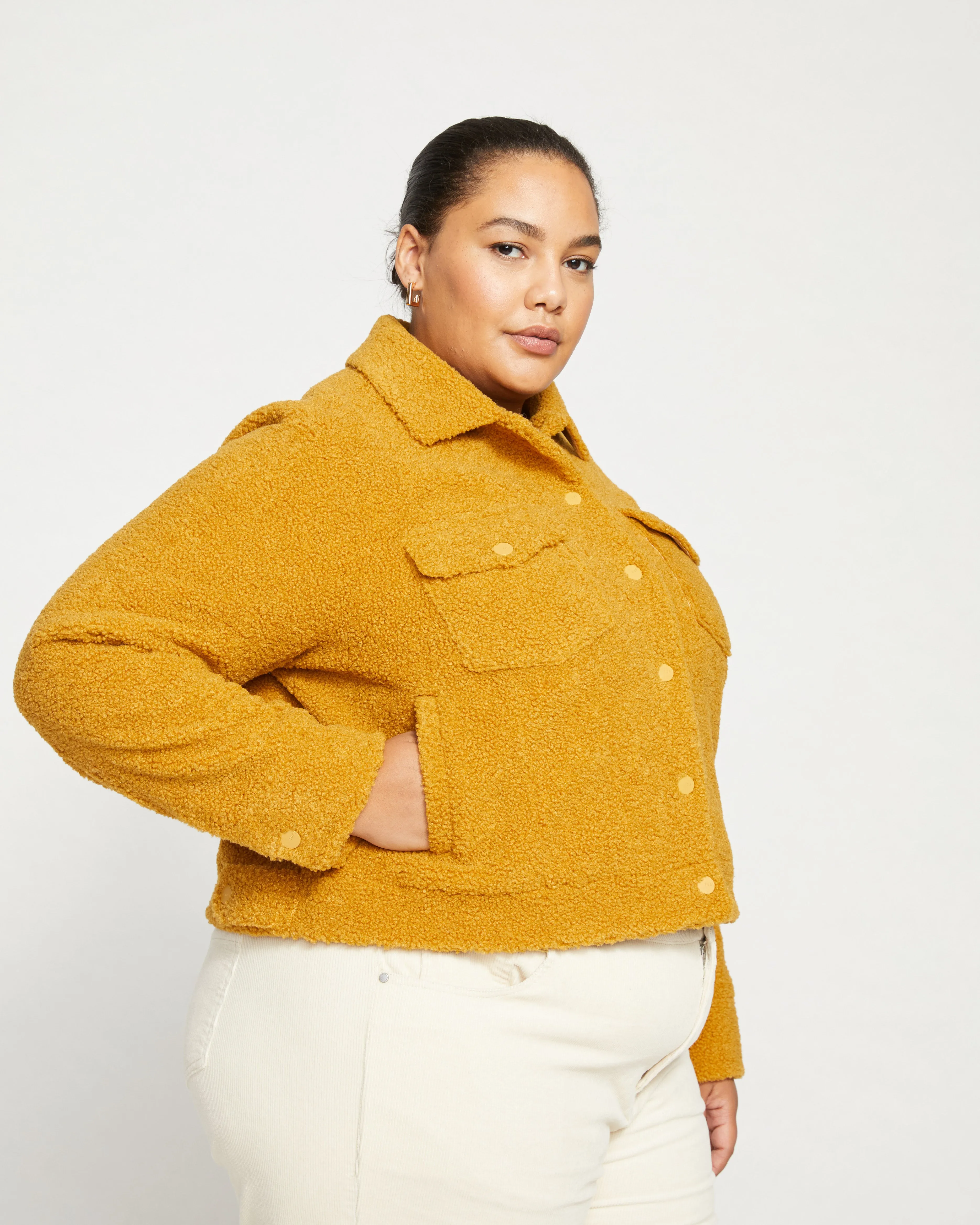 Kelsey Teddy Jacket - Mustard sold by Universal Standard product image thumbnail 3