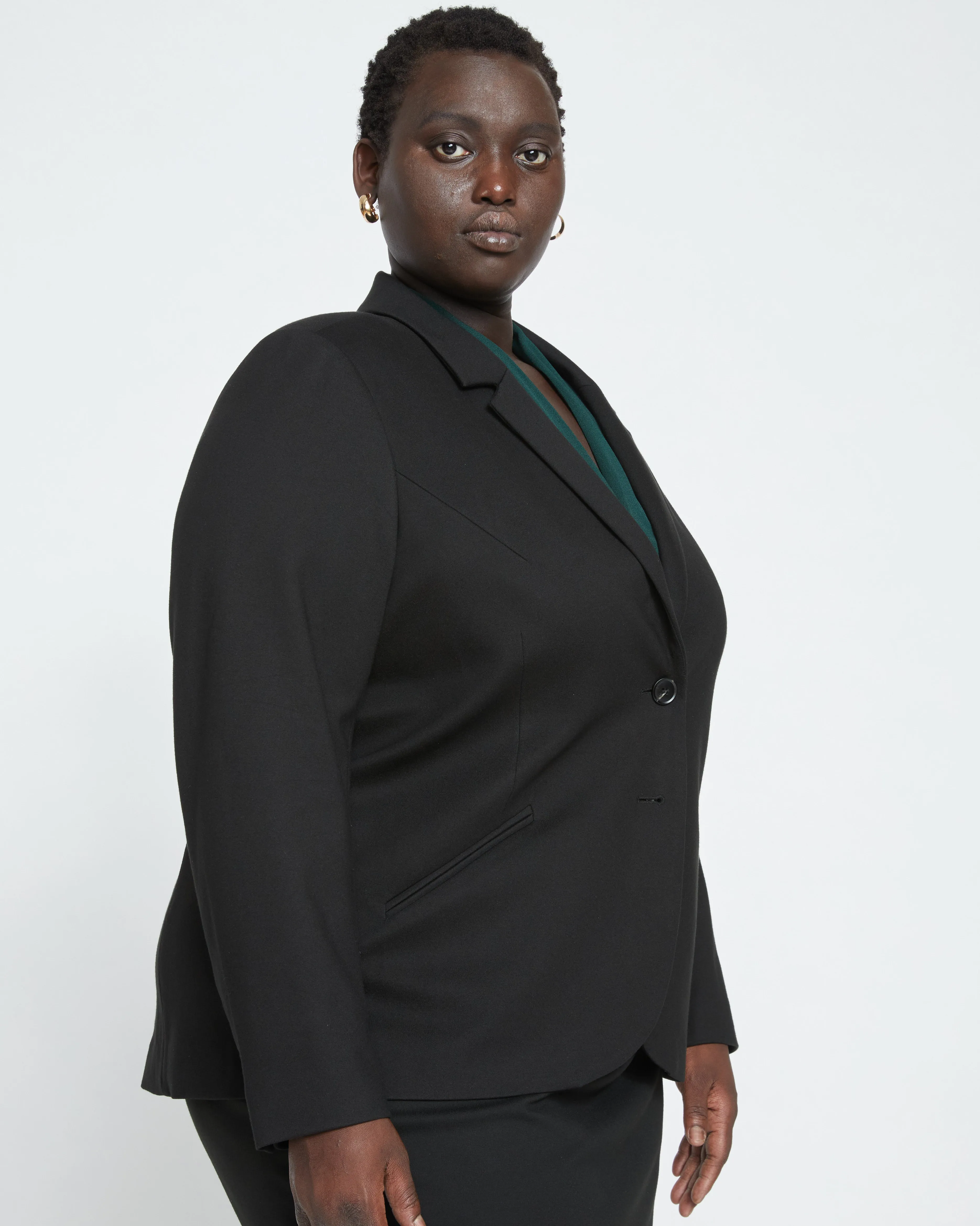 Beas Ponte Blazer - Black sold by Universal Standard product image thumbnail 3
