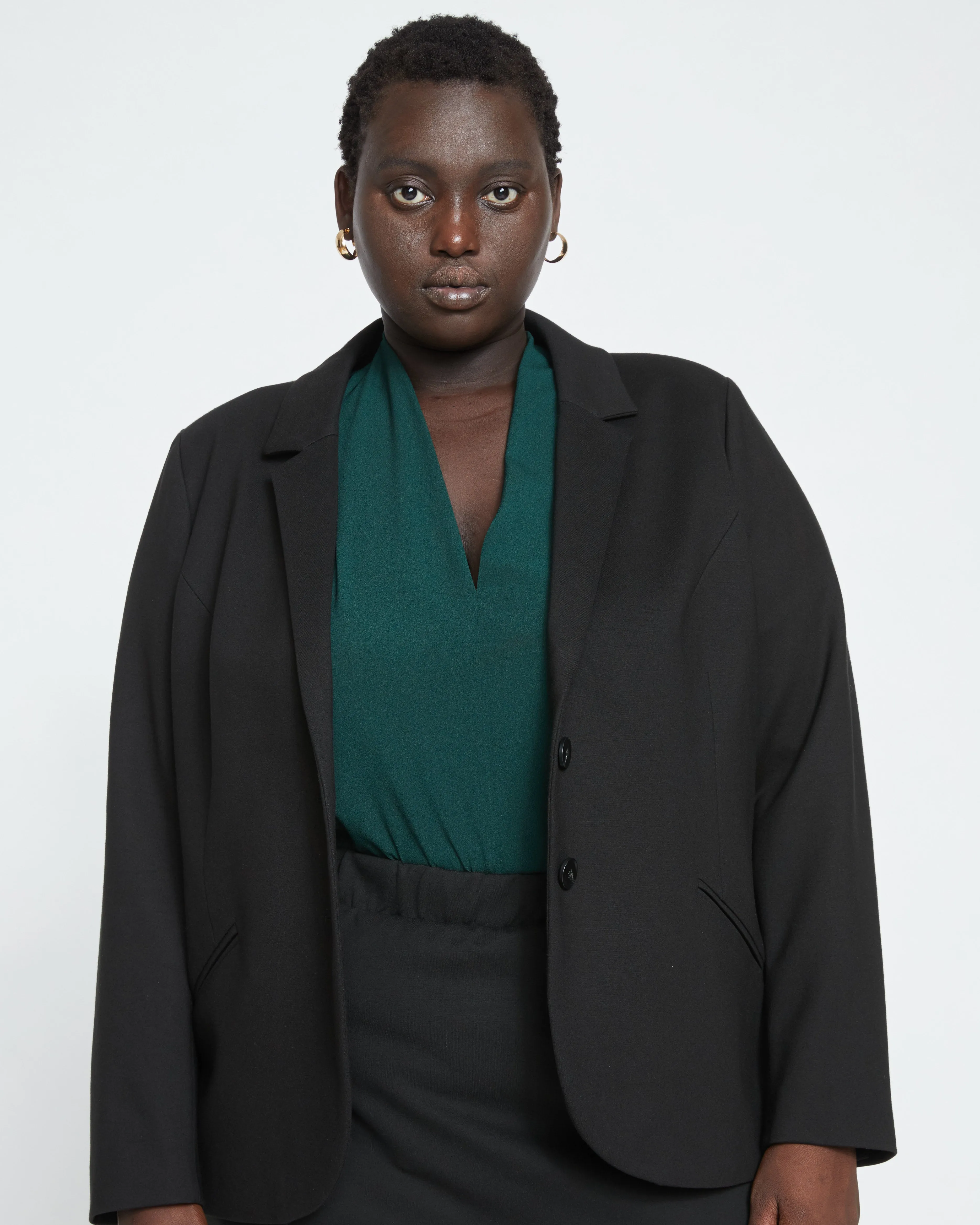 Beas Ponte Blazer - Black sold by Universal Standard