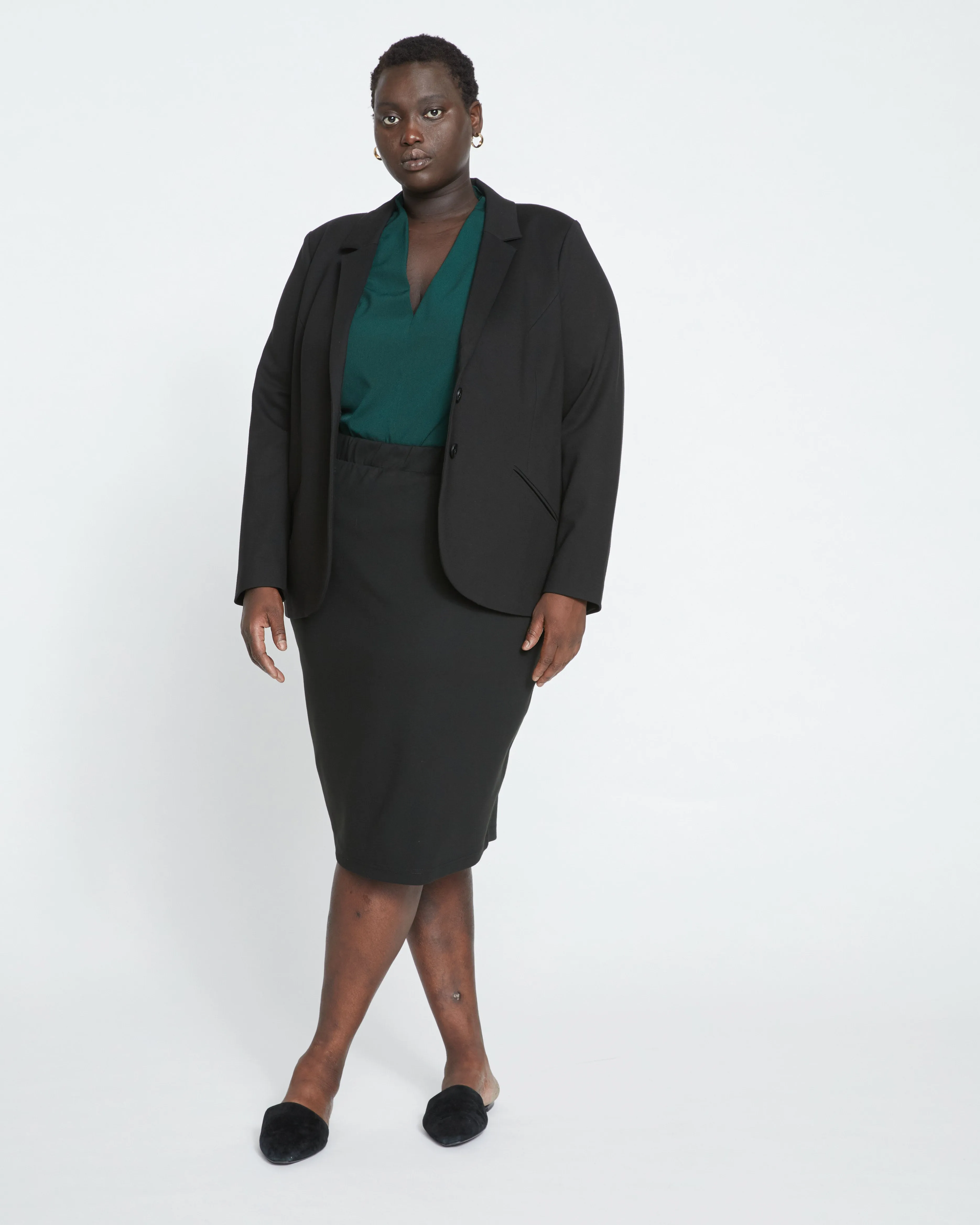 Beas Ponte Blazer - Black sold by Universal Standard product image thumbnail 2