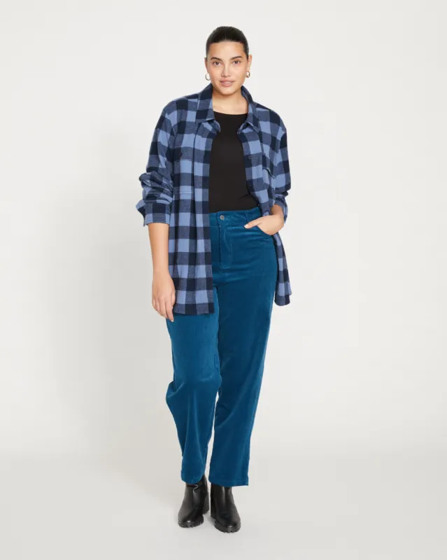 Cassidy High Rise Straight Corduroy Pants - Storm sold by Universal Standard