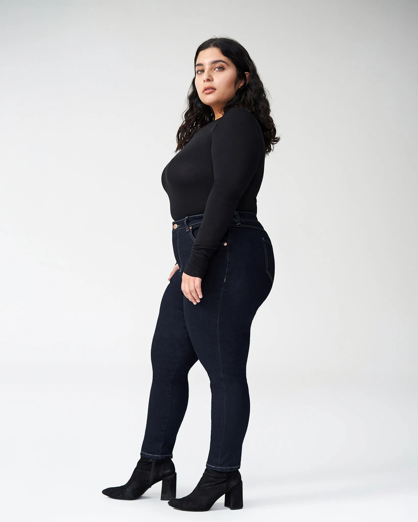 Seine High Rise Skinny Jeans Petite - Dark Indigo sold by Universal Standard product image thumbnail 2