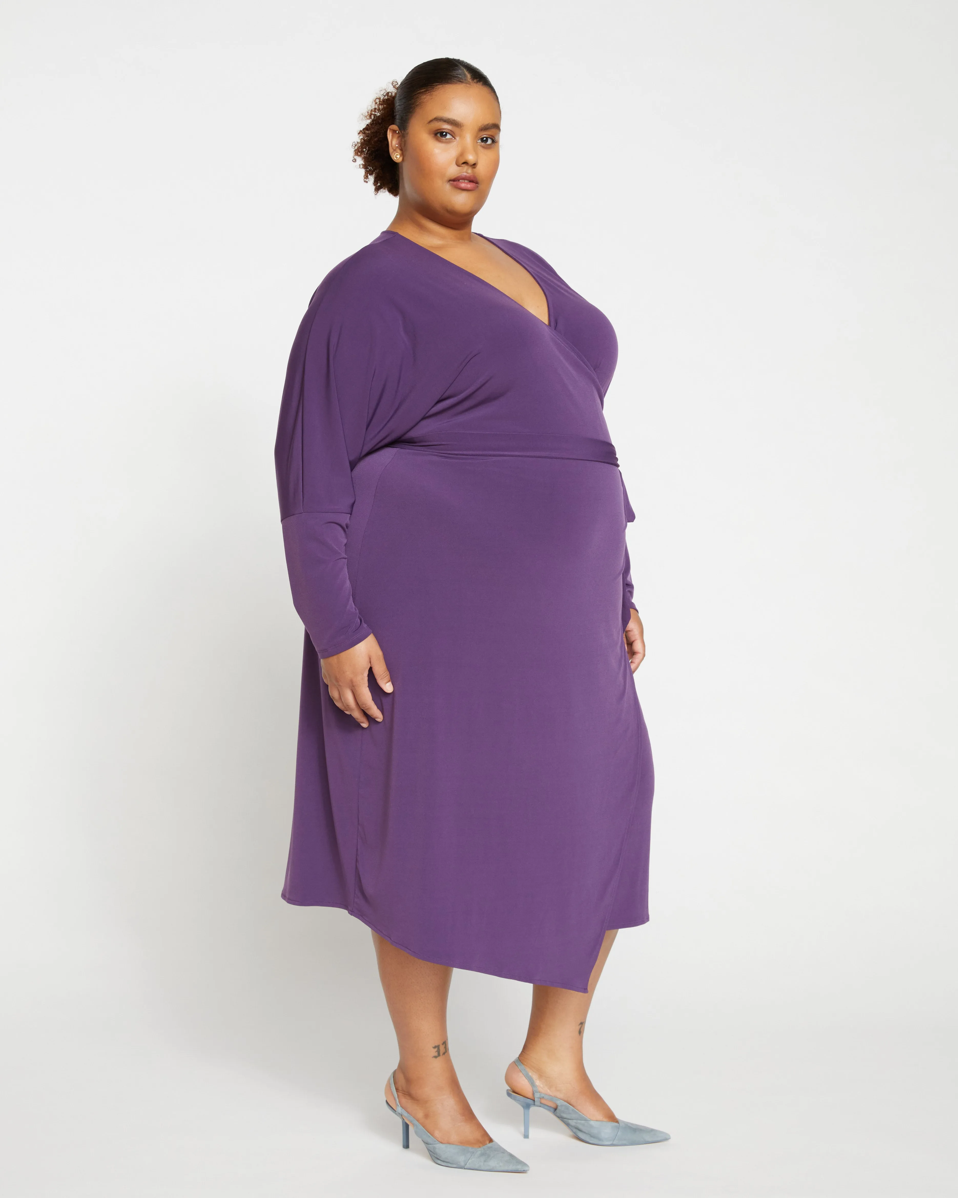 Velvety-Cool Jersey Wrap Dress - Potion Purple sold by Universal Standard product image thumbnail 3