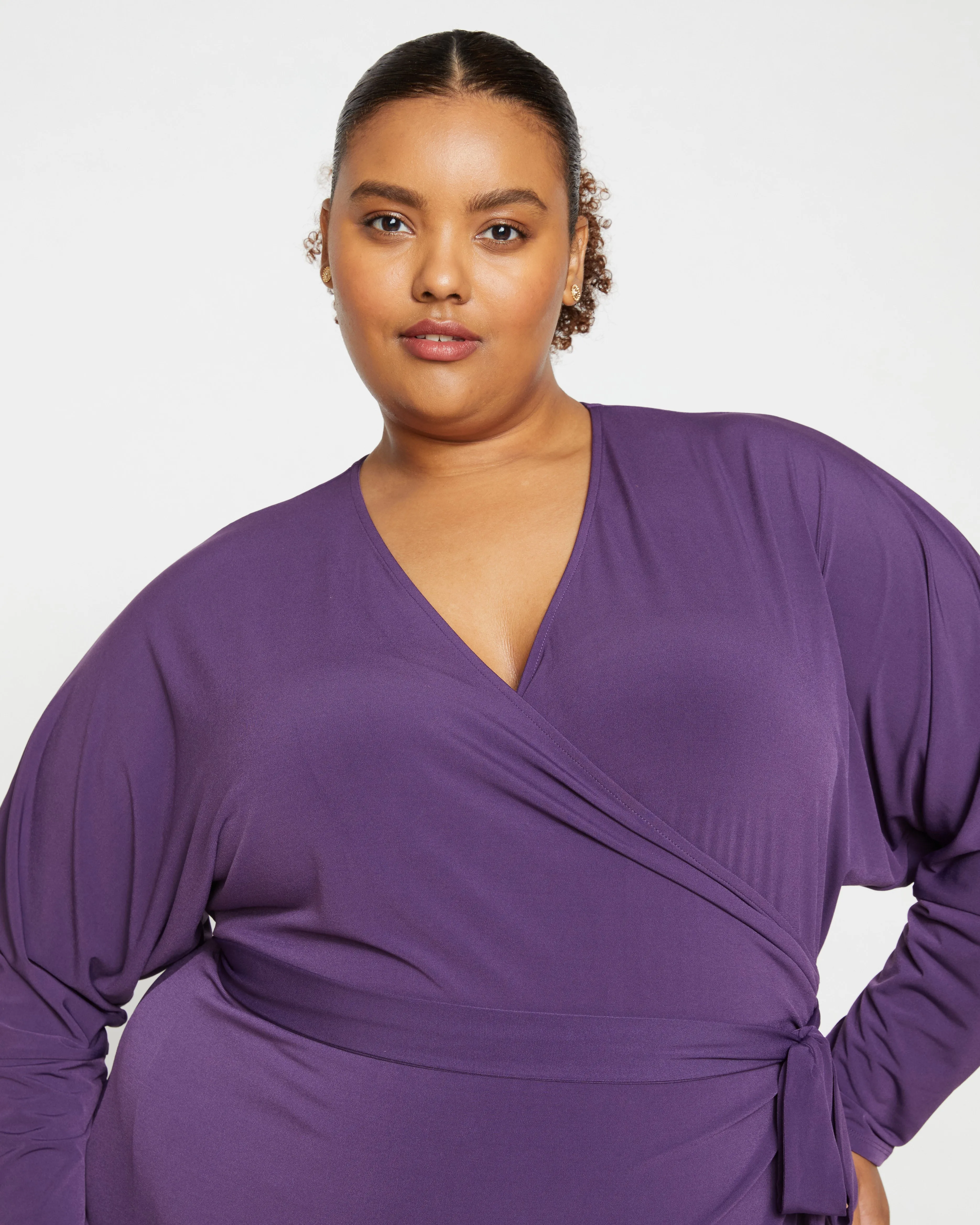 Velvety-Cool Jersey Wrap Dress - Potion Purple sold by Universal Standard product image thumbnail 2