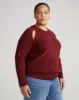 Better-Than-Wool Keyhole Sweater - Merlot sold by Universal Standard