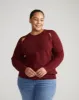 Better-Than-Wool Keyhole Sweater - Merlot sold by Universal Standard