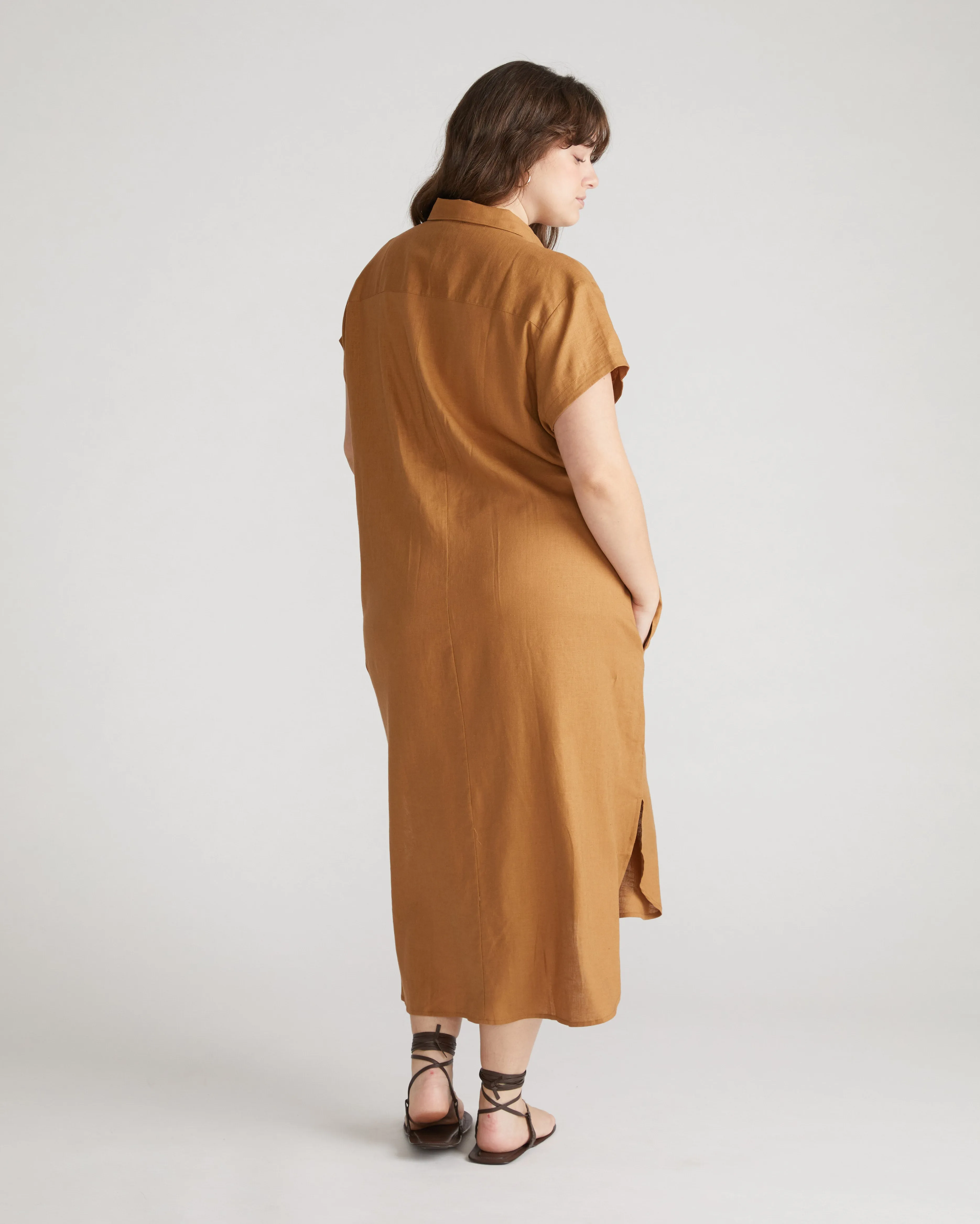 Dune Linen Shirtdress - Boardwalk Brown sold by Universal Standard product image thumbnail 4