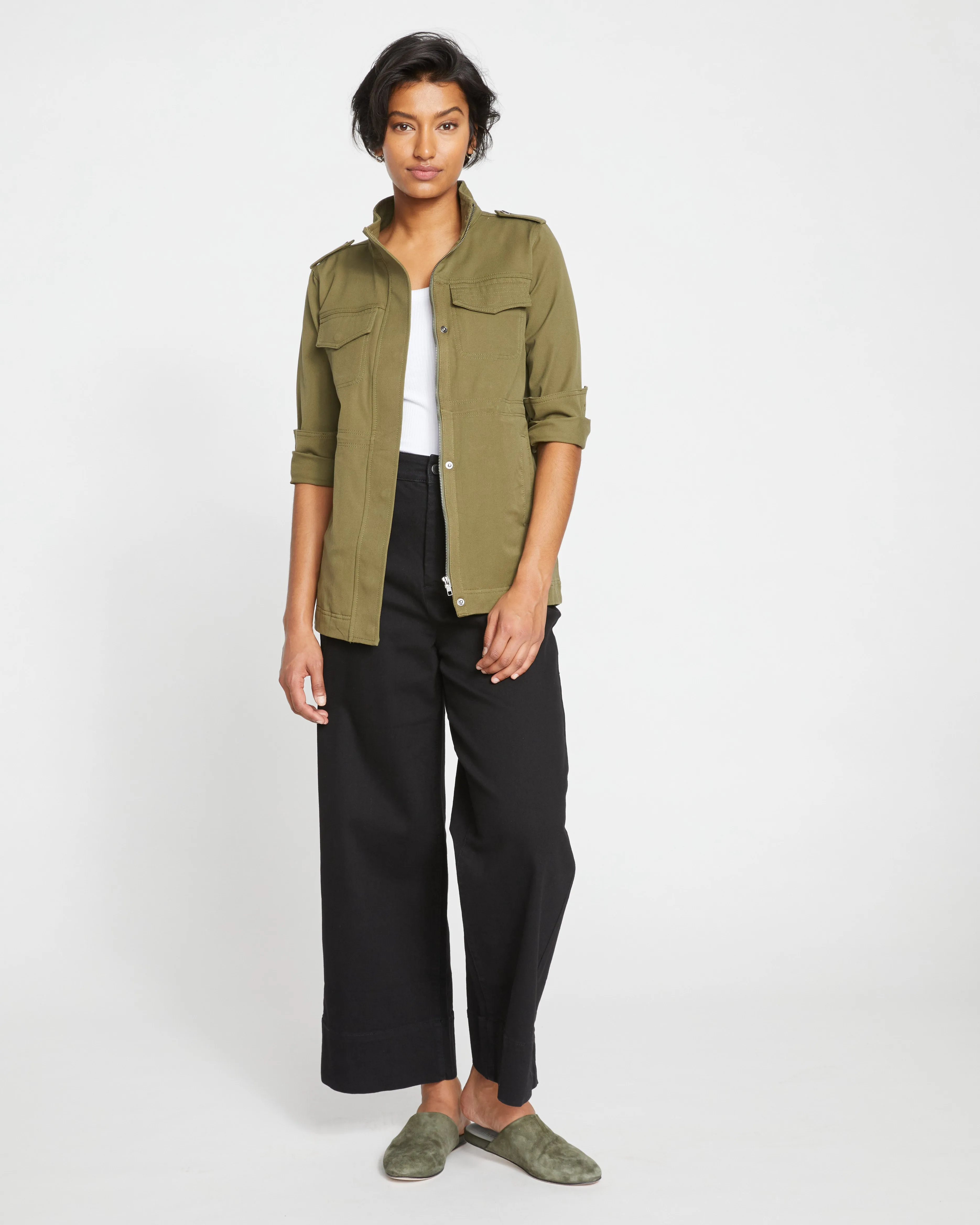 Vineyard Stretch Twill Jacket - Ivy sold by Universal Standard product image thumbnail 2