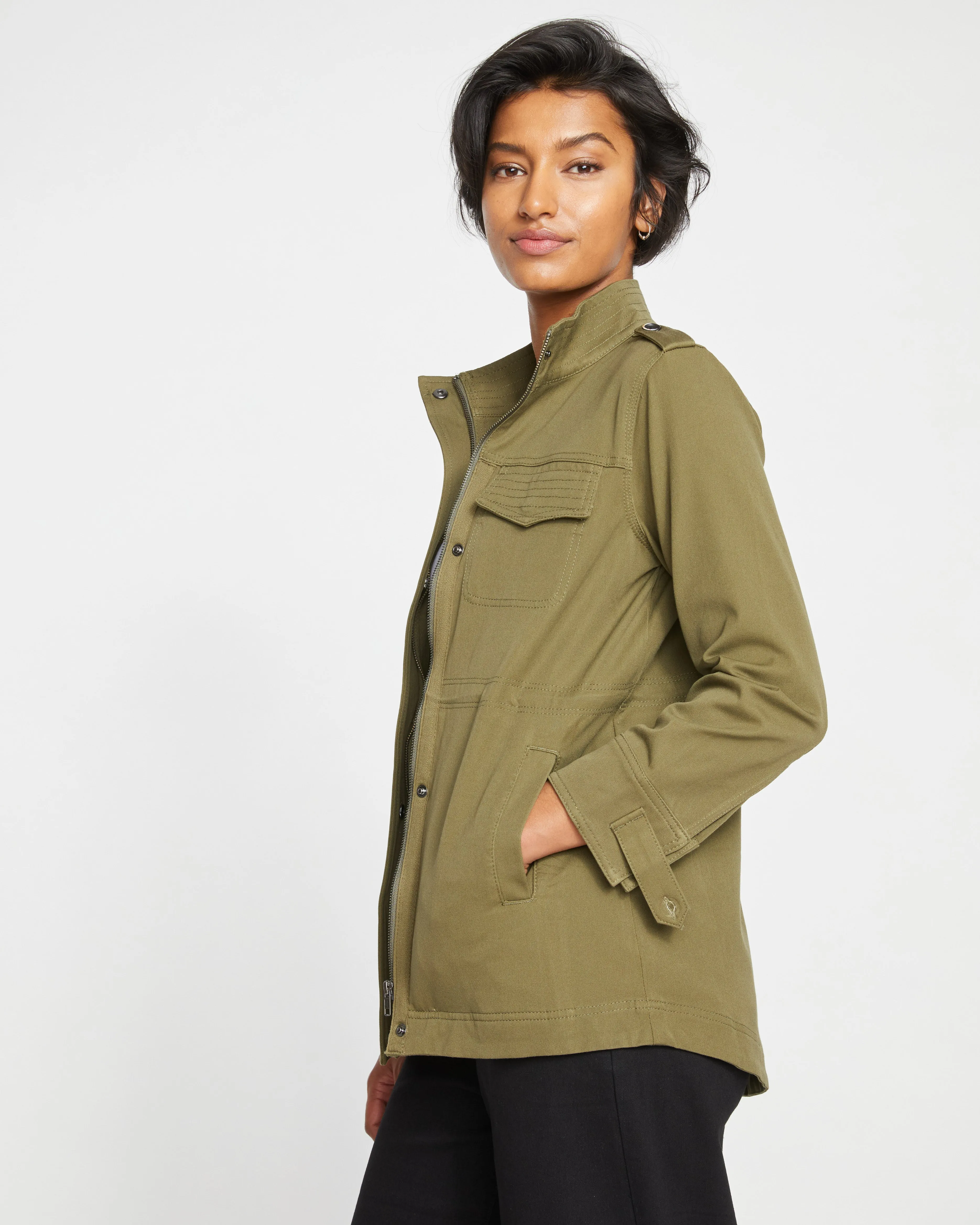 Vineyard Stretch Twill Jacket - Ivy sold by Universal Standard product image thumbnail 3