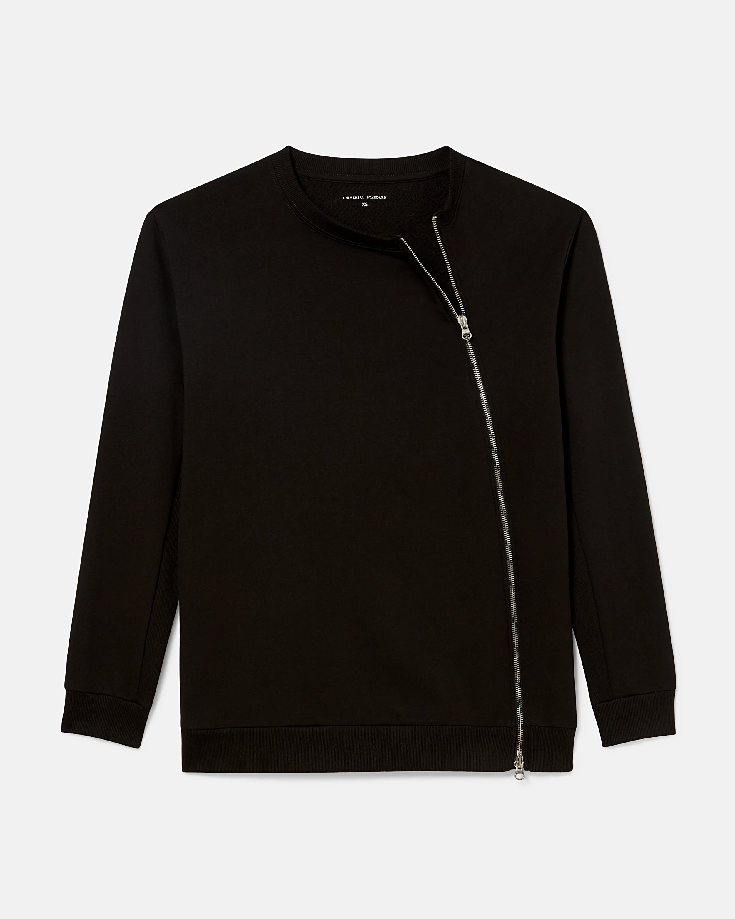Classic Light Terry Meridian Zip Pullover - Black sold by Universal Standard product image thumbnail 2
