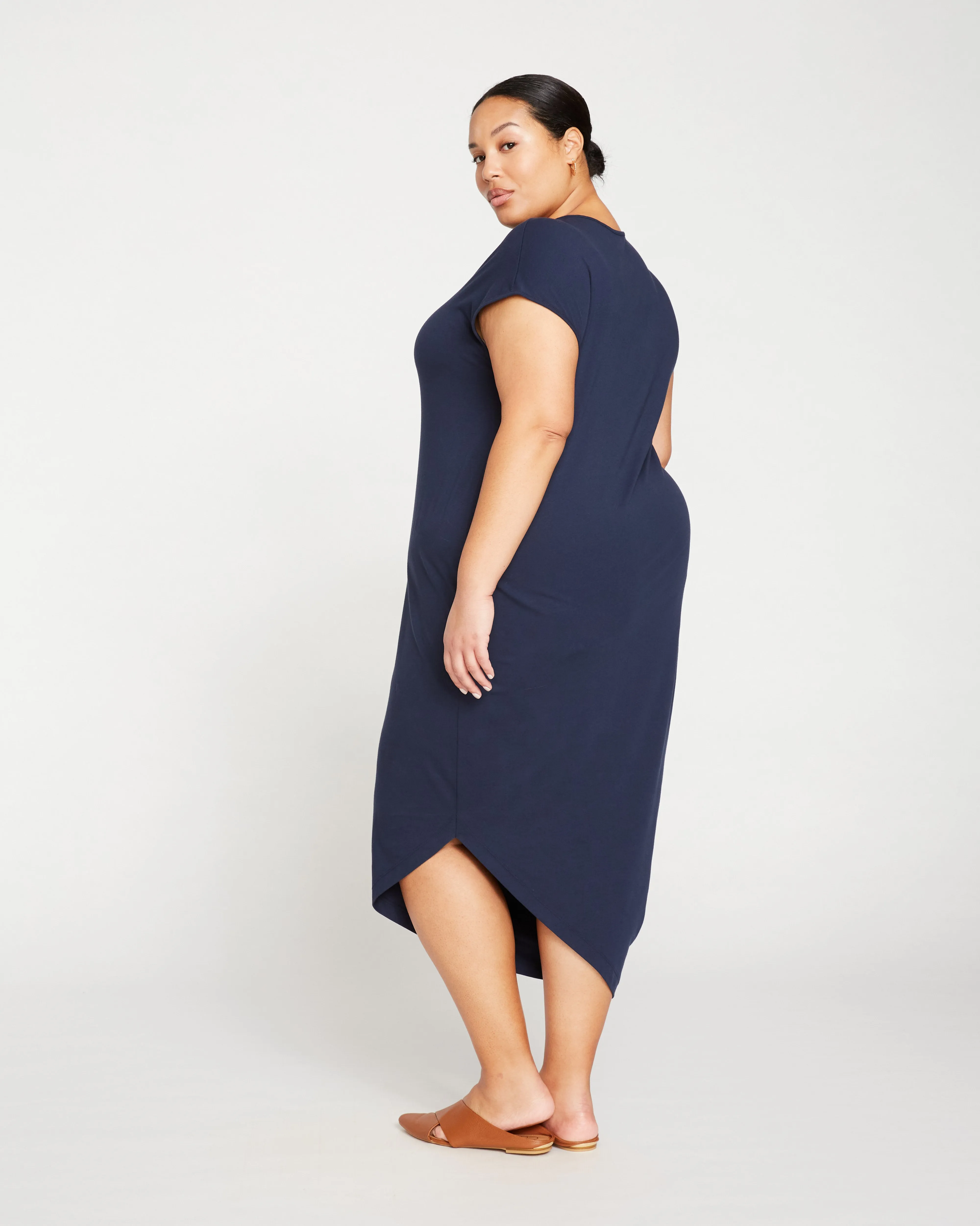 Iconic Geneva V-Neck Dress - Navy sold by Universal Standard product image thumbnail 4