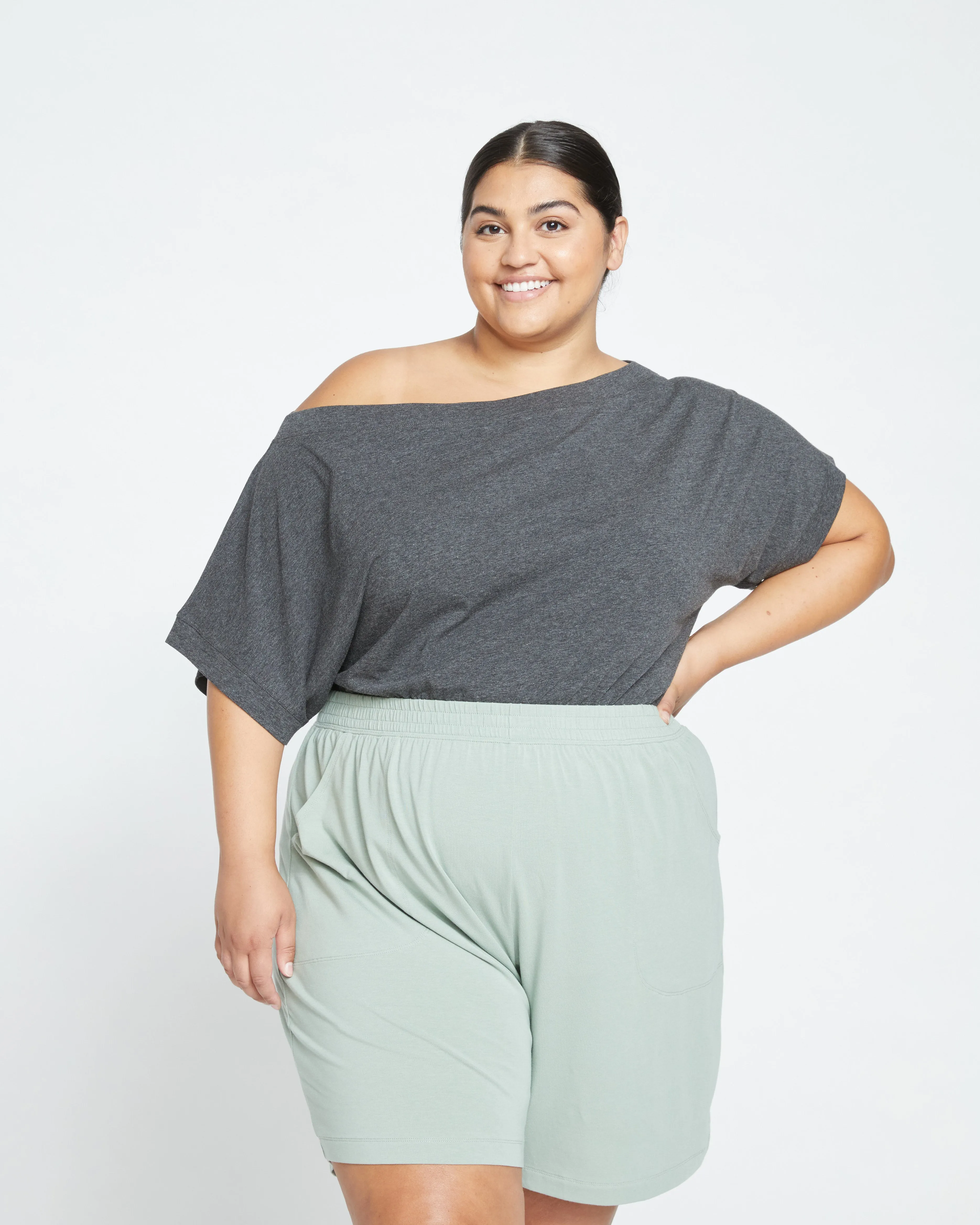 UltimateS Dolci Short Sleeve Top - Heather Charcoal sold by Universal Standard product image thumbnail 2