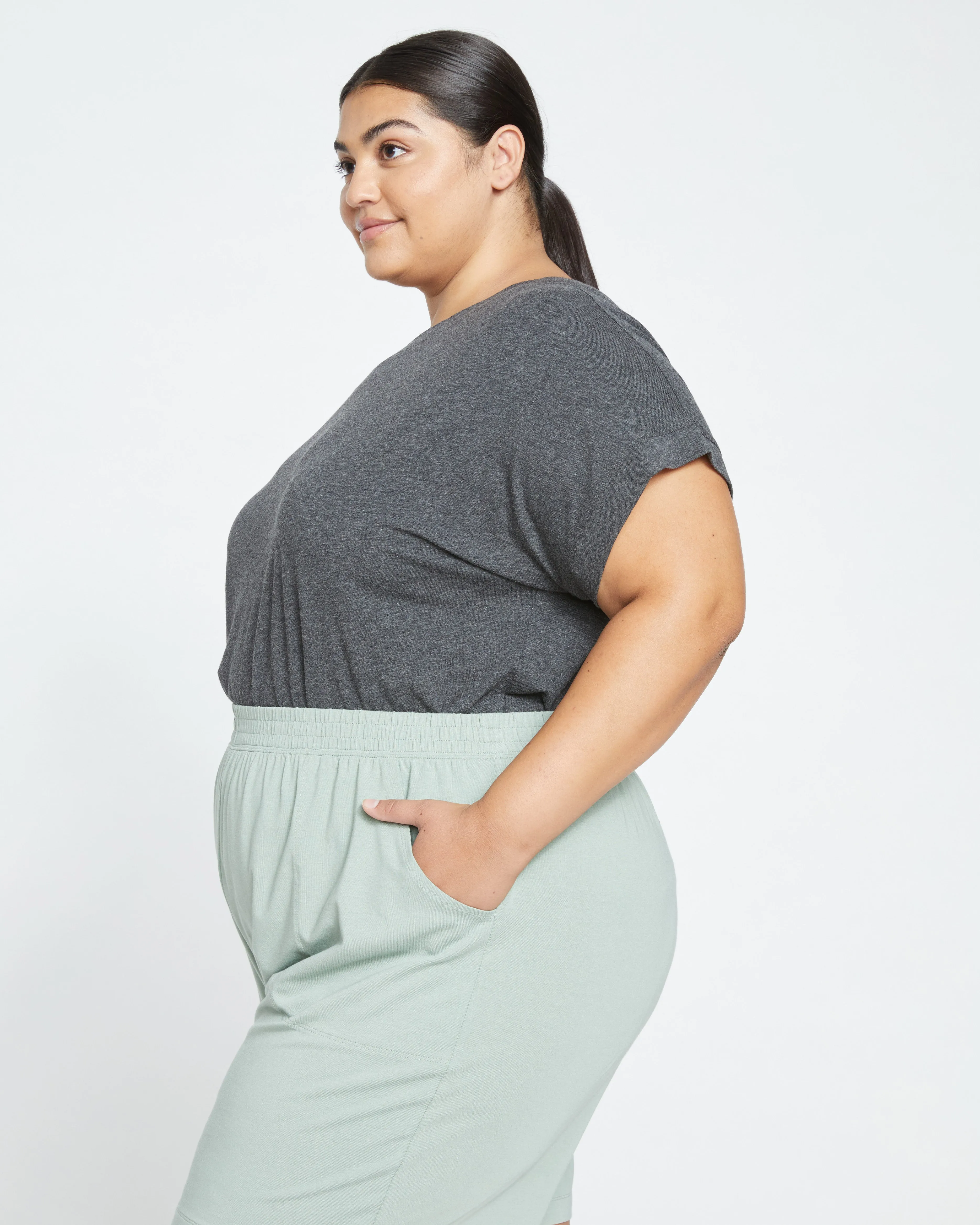 UltimateS Dolci Short Sleeve Top - Heather Charcoal sold by Universal Standard product image thumbnail 3