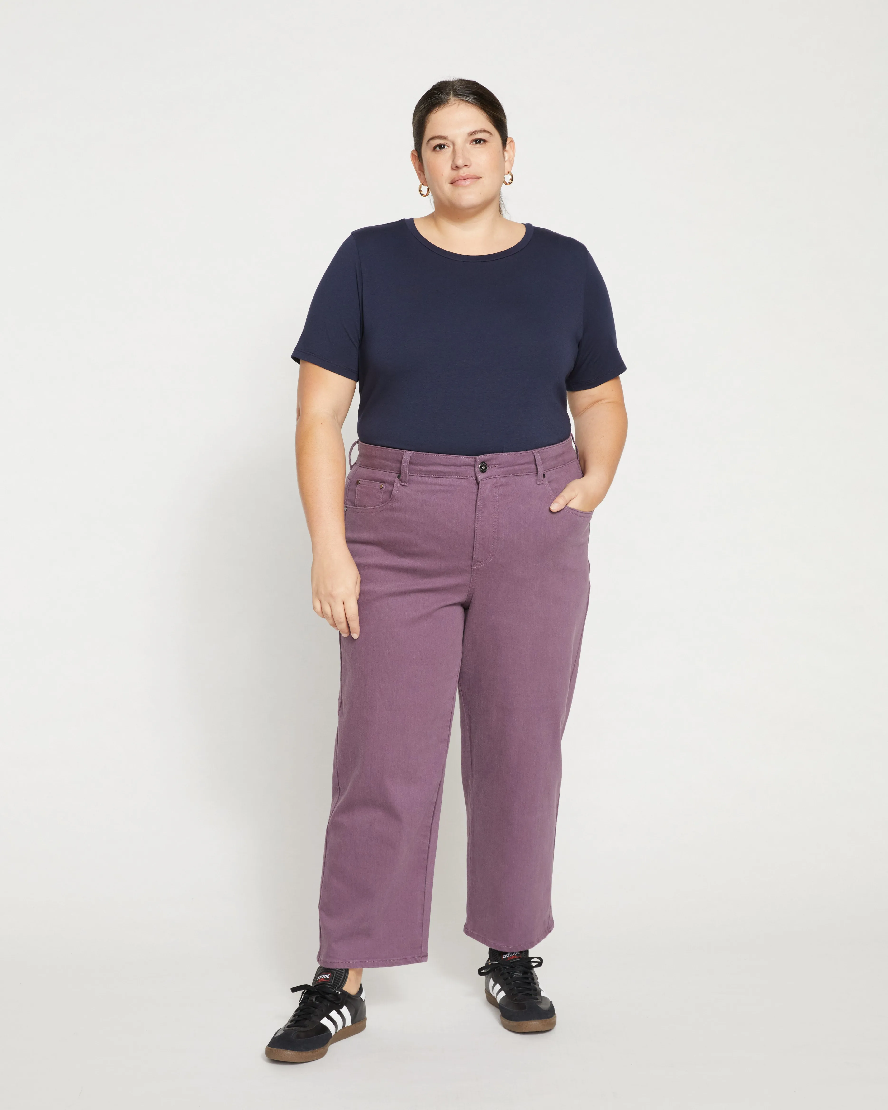 Bae Boyfriend Crop Jeans - Dried Violet sold by Universal Standard