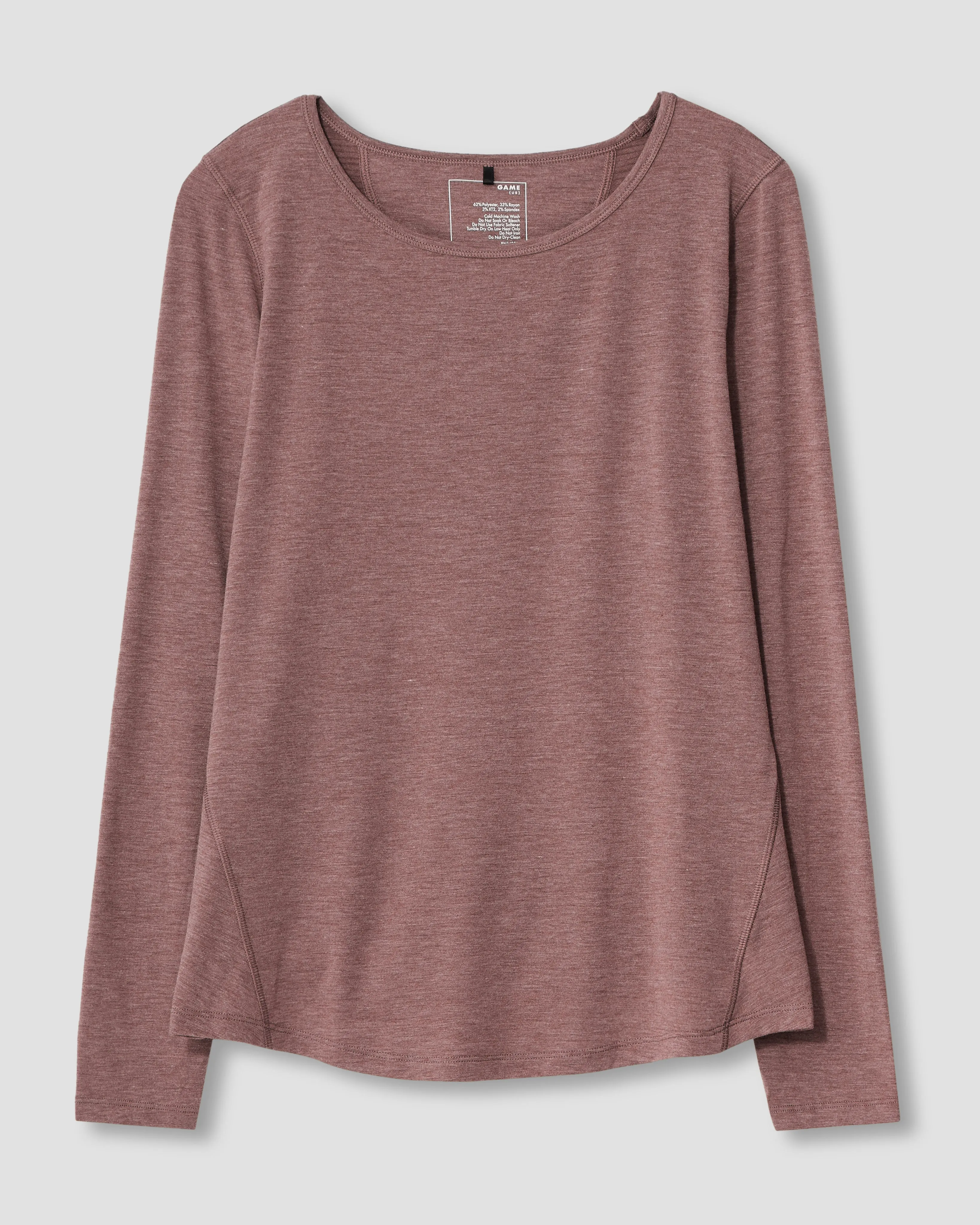 Mia Long Sleeve Movement Tee - Heather Merlot sold by Universal Standard product image thumbnail 2
