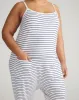 UltimateS Jackson Sleeveless Jumpsuit - Navy/White sold by Universal Standard