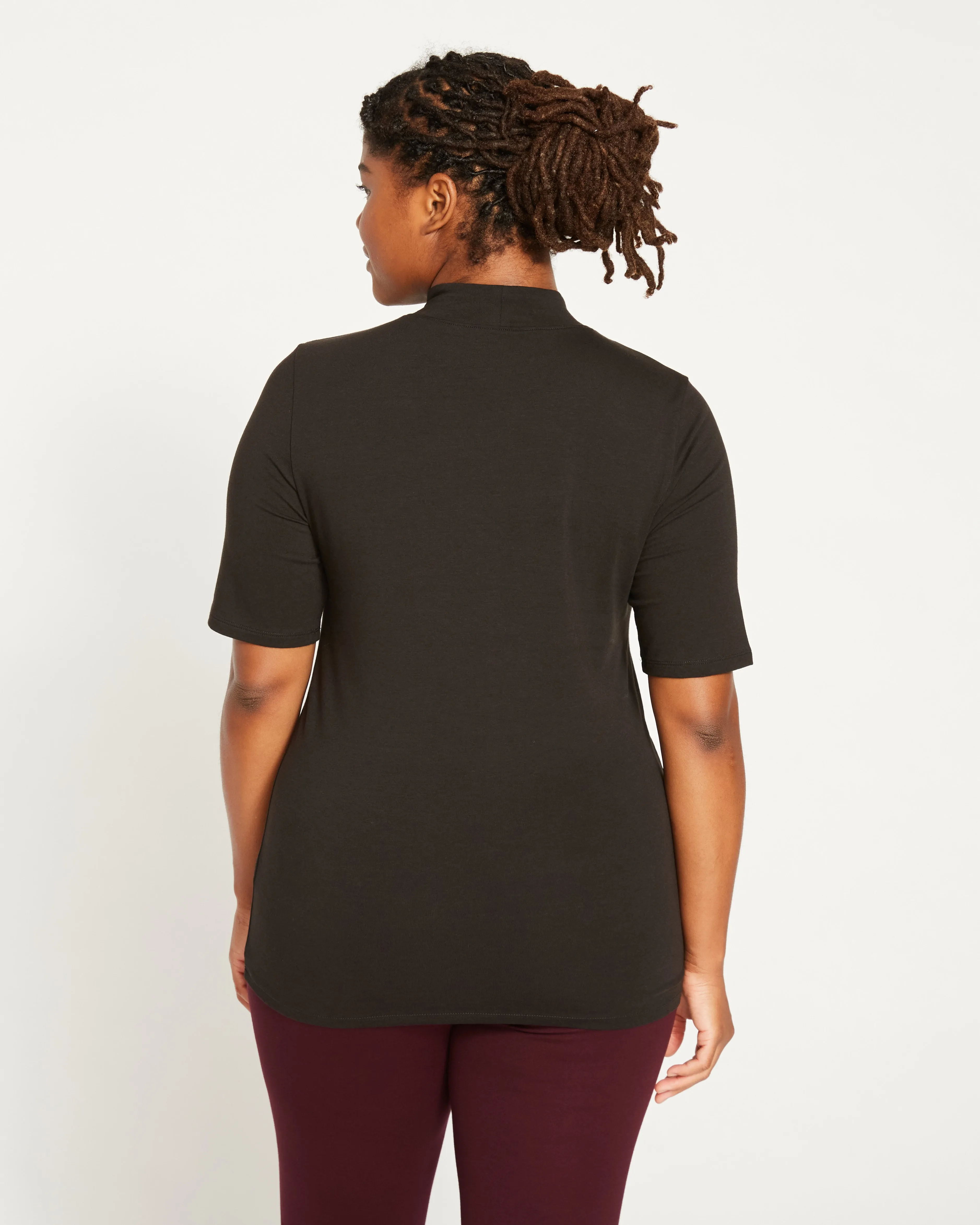 Modern Mock Neck Tee - Black sold by Universal Standard product image thumbnail 4