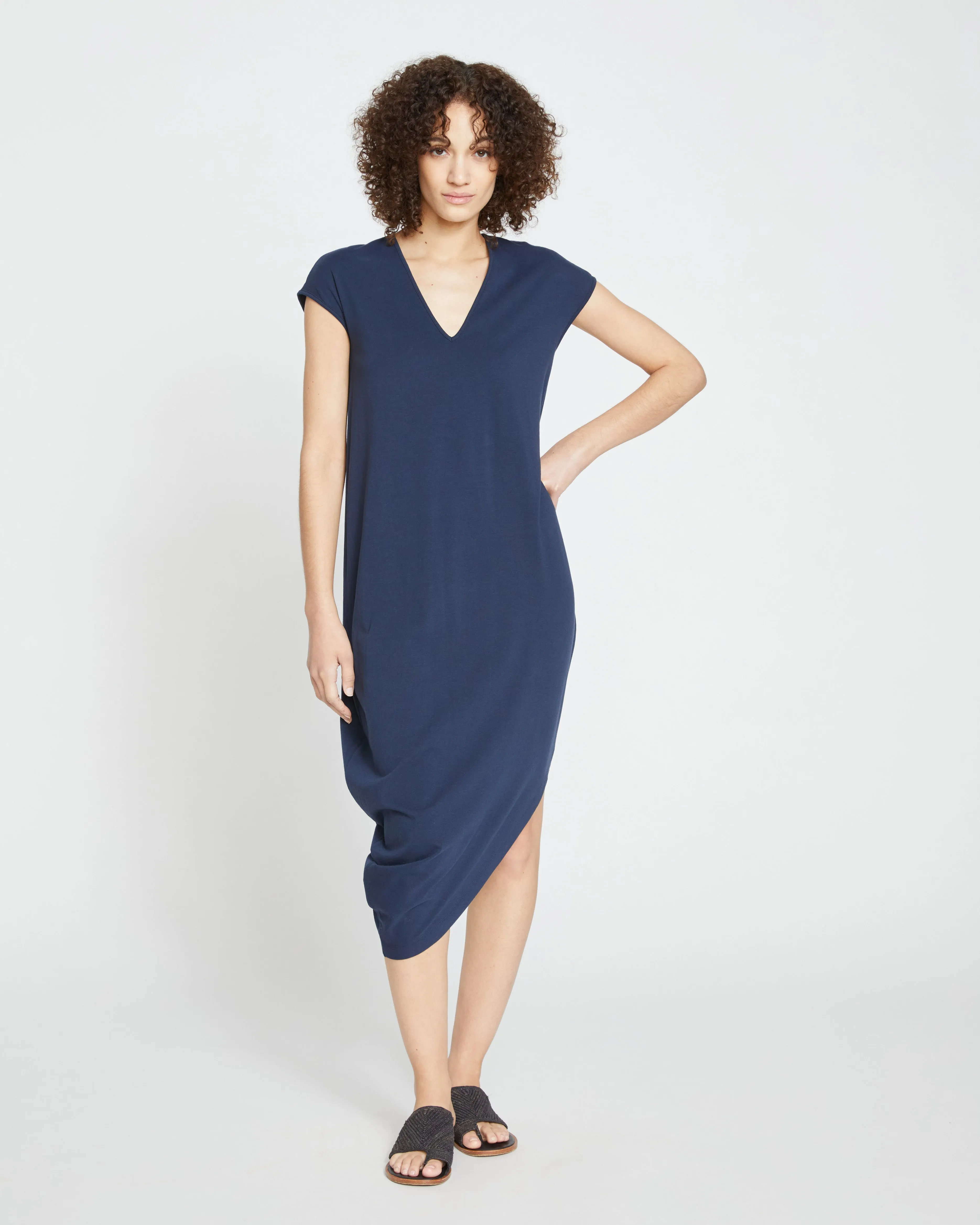 Iconic Geneva V-Neck Dress - Midnight sold by Universal Standard