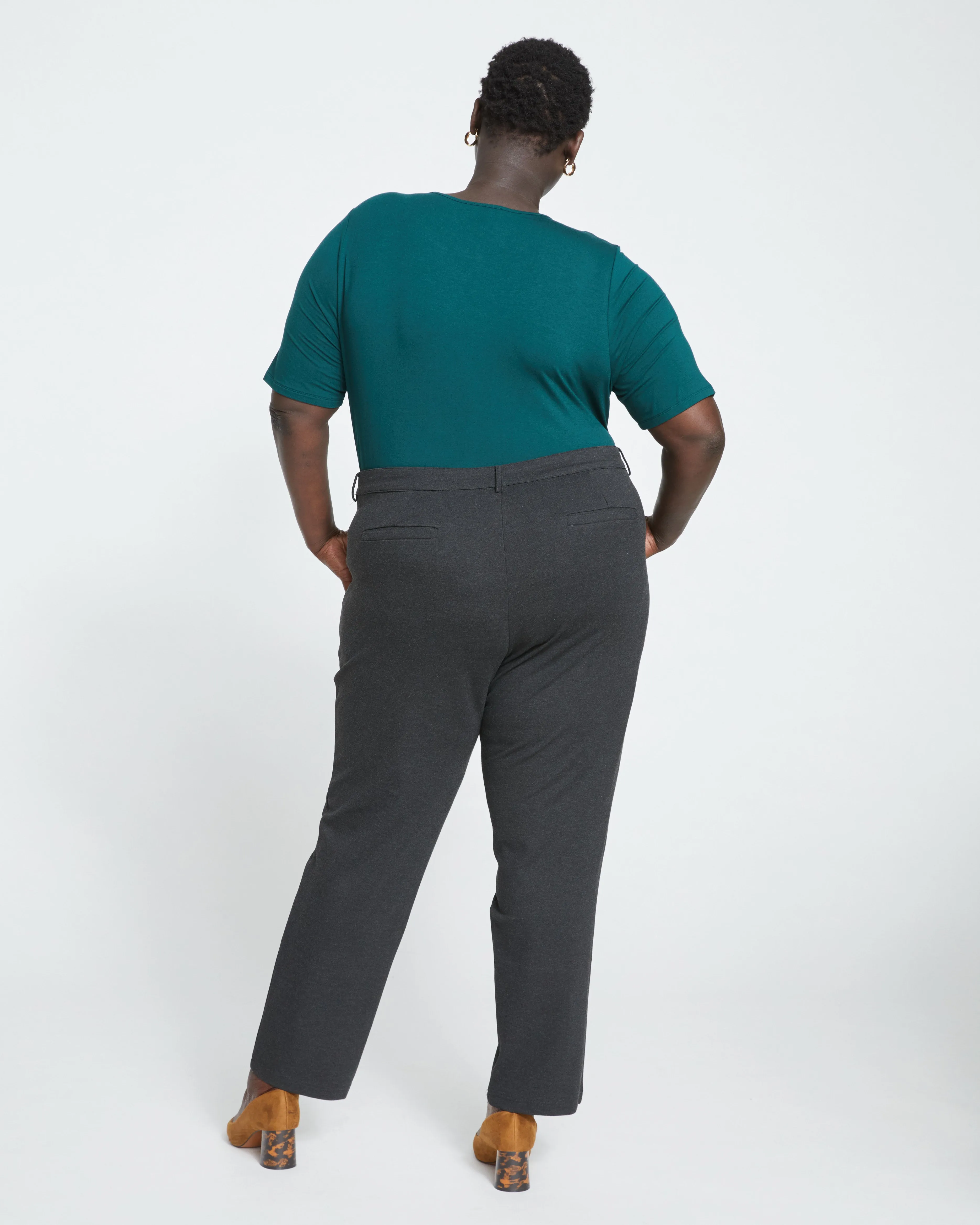 Long Cigarette Ponte Pants - Graphite sold by Universal Standard product image thumbnail 4