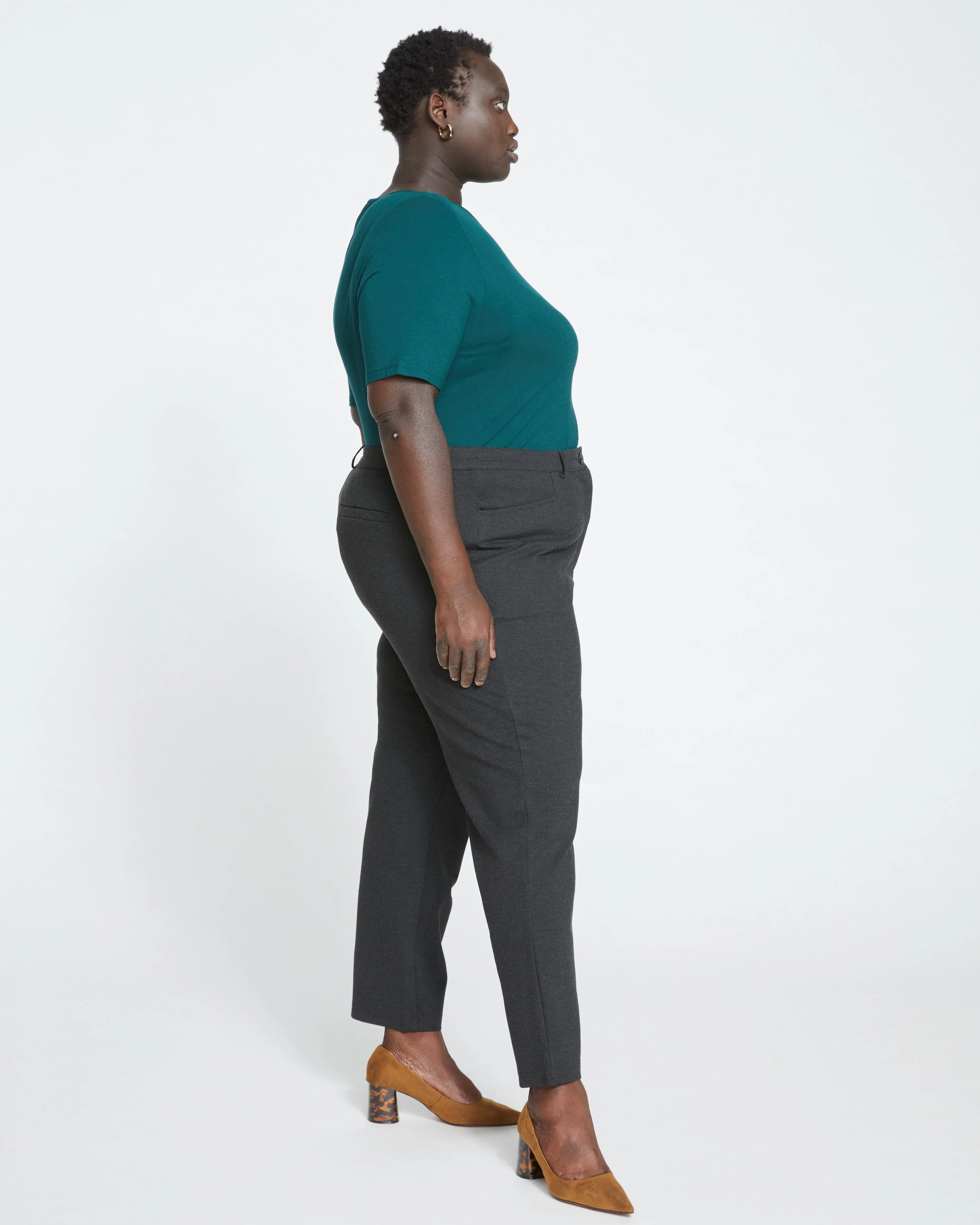 Long Cigarette Ponte Pants - Graphite sold by Universal Standard product image thumbnail 3