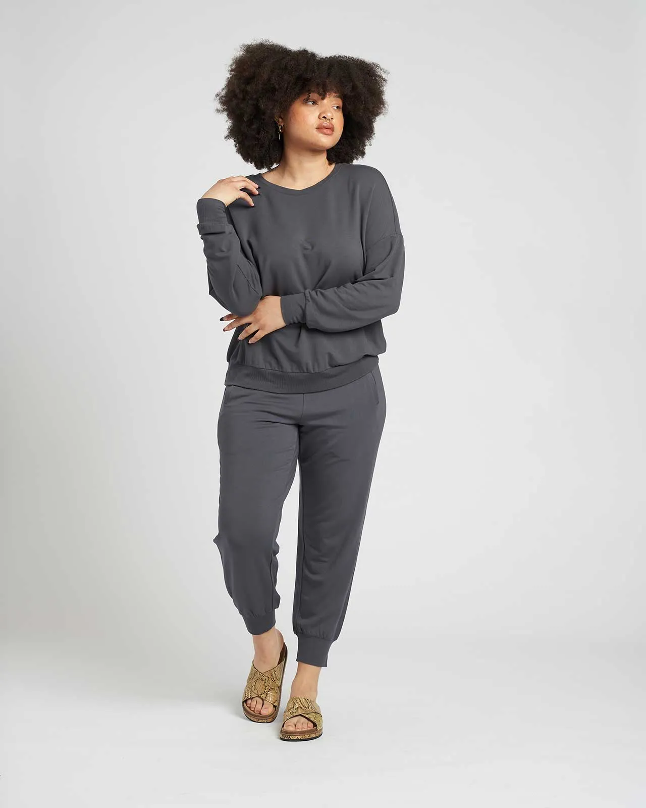 Bridget Luxe Fine Terry Jogger - Slate sold by Universal Standard product image thumbnail 2
