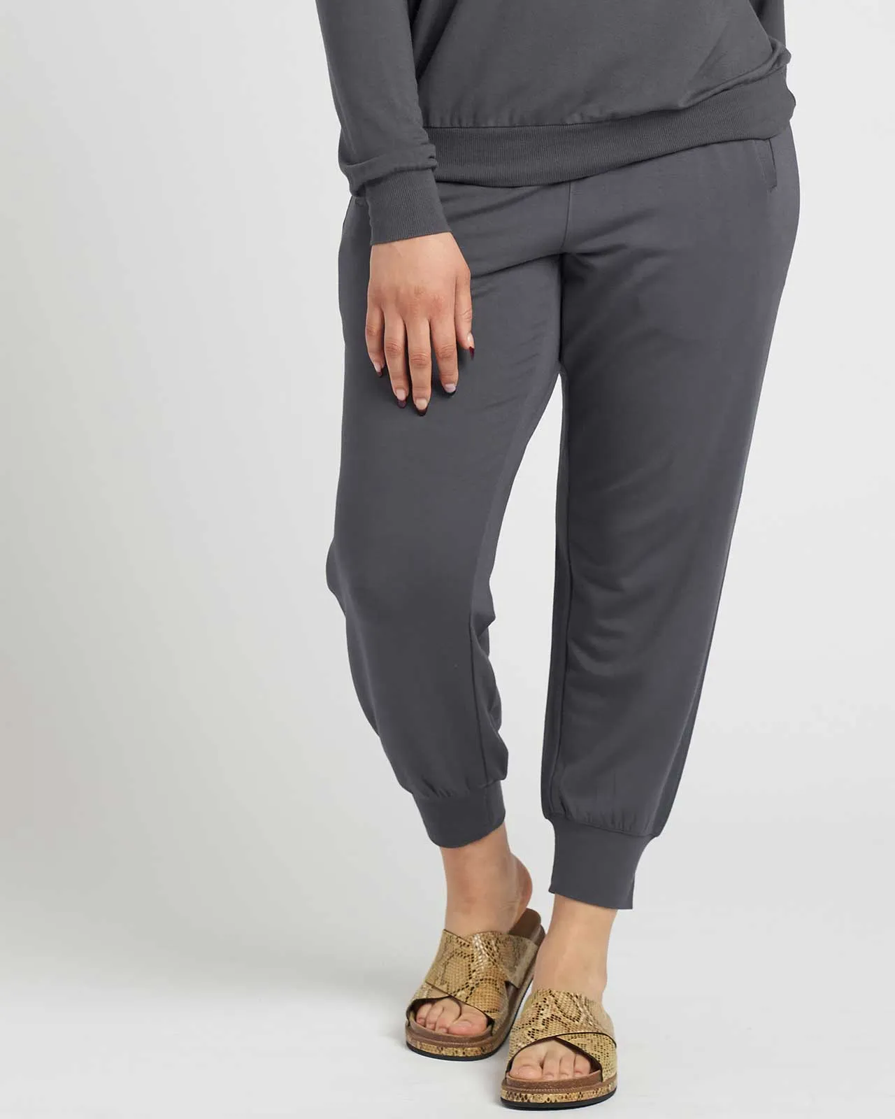 Bridget Luxe Fine Terry Jogger - Slate sold by Universal Standard