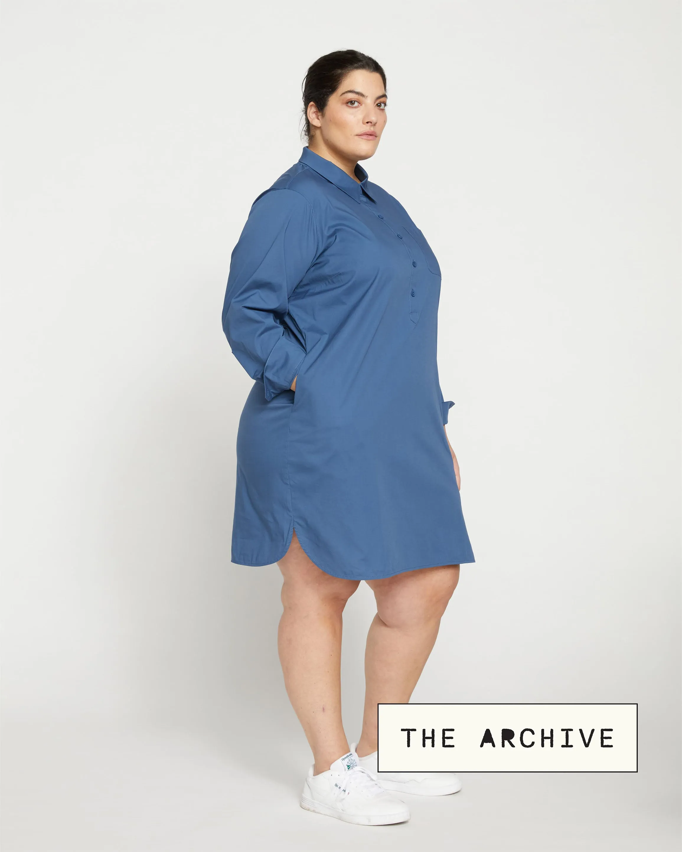 Rubicon Shirtdress 2 - Bleu Scolaire sold by Universal Standard