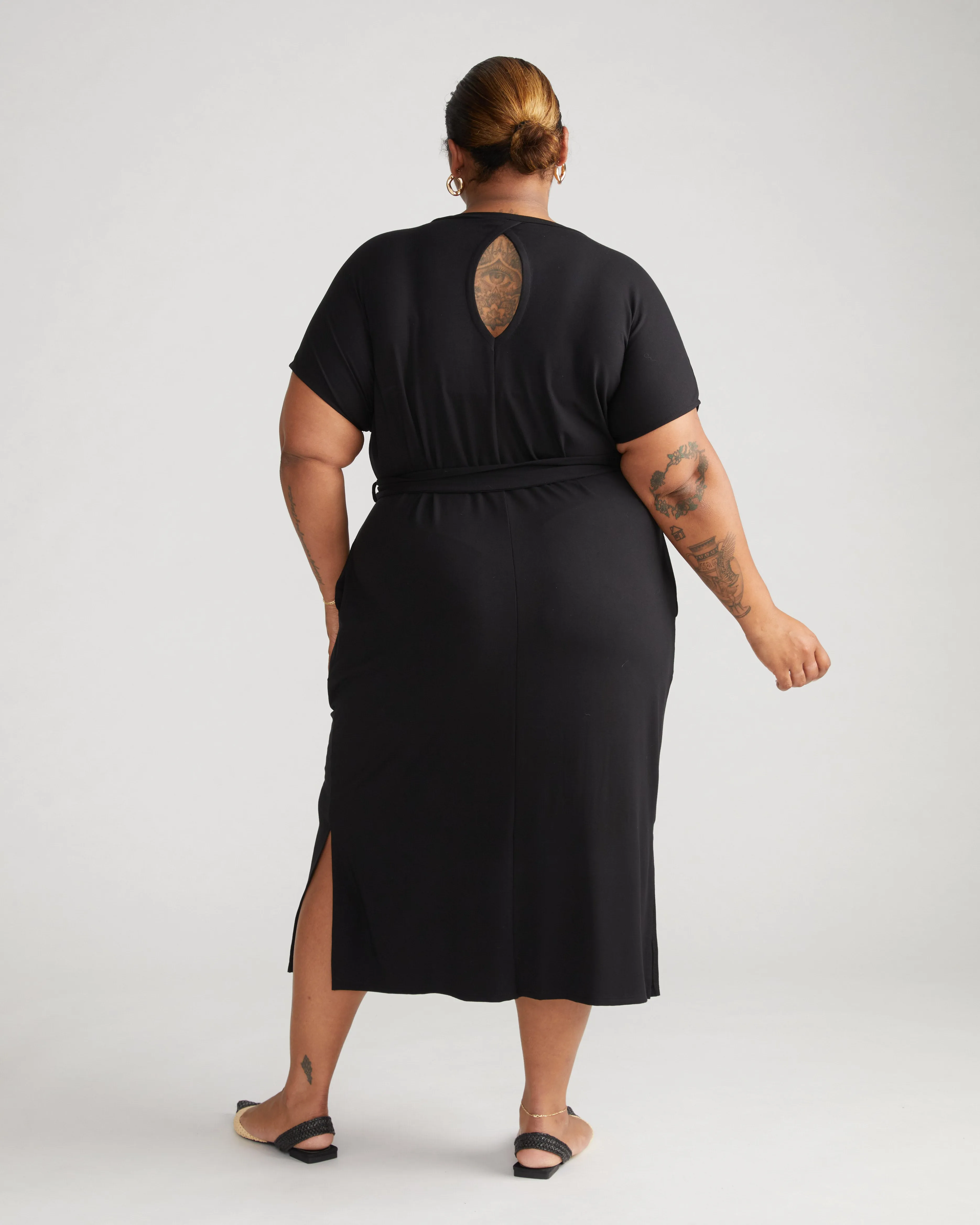 Belted Divine Jersey Dress - Black sold by Universal Standard product image thumbnail 3