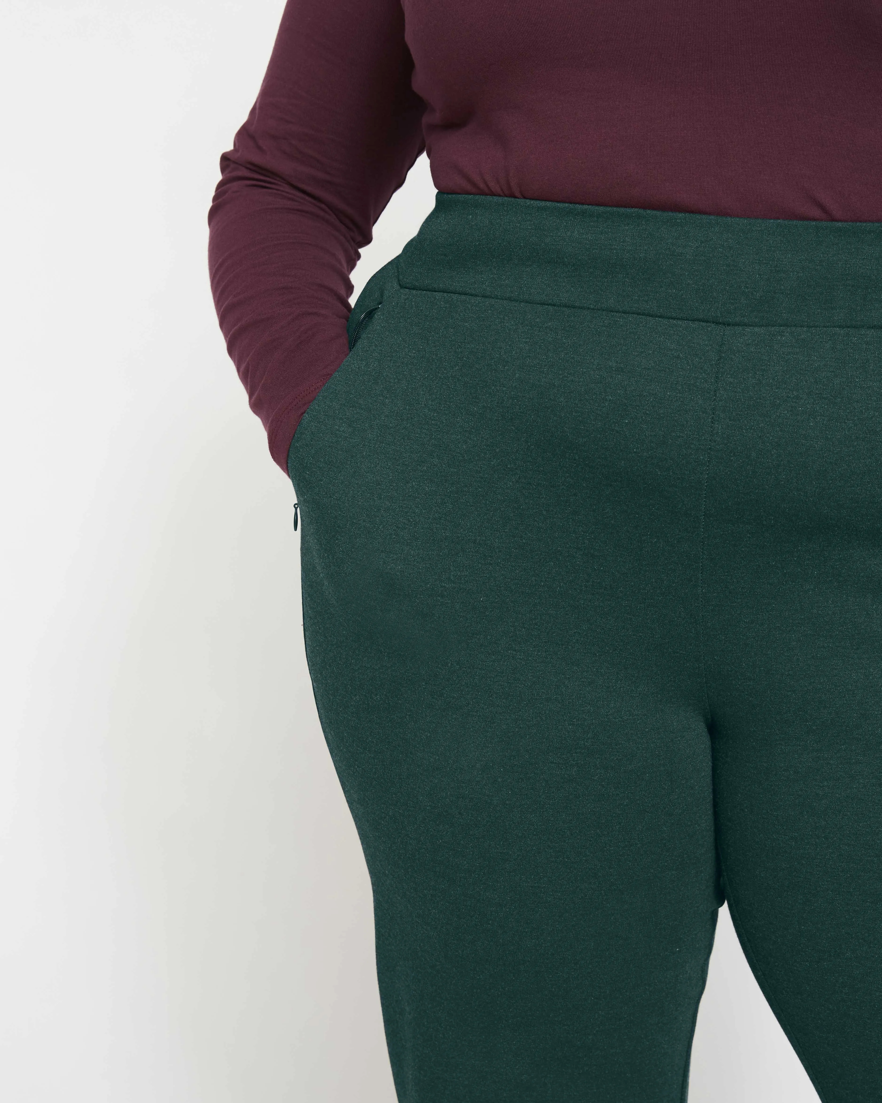 Smart Signature Ponte Pants Long - Forest Green sold by Universal Standard product image thumbnail 3