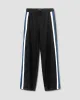 Stephanie Wide Leg Stripe Ponte Pants 30 Inch - Black with Blue/White Stripe sold by Universal Standard