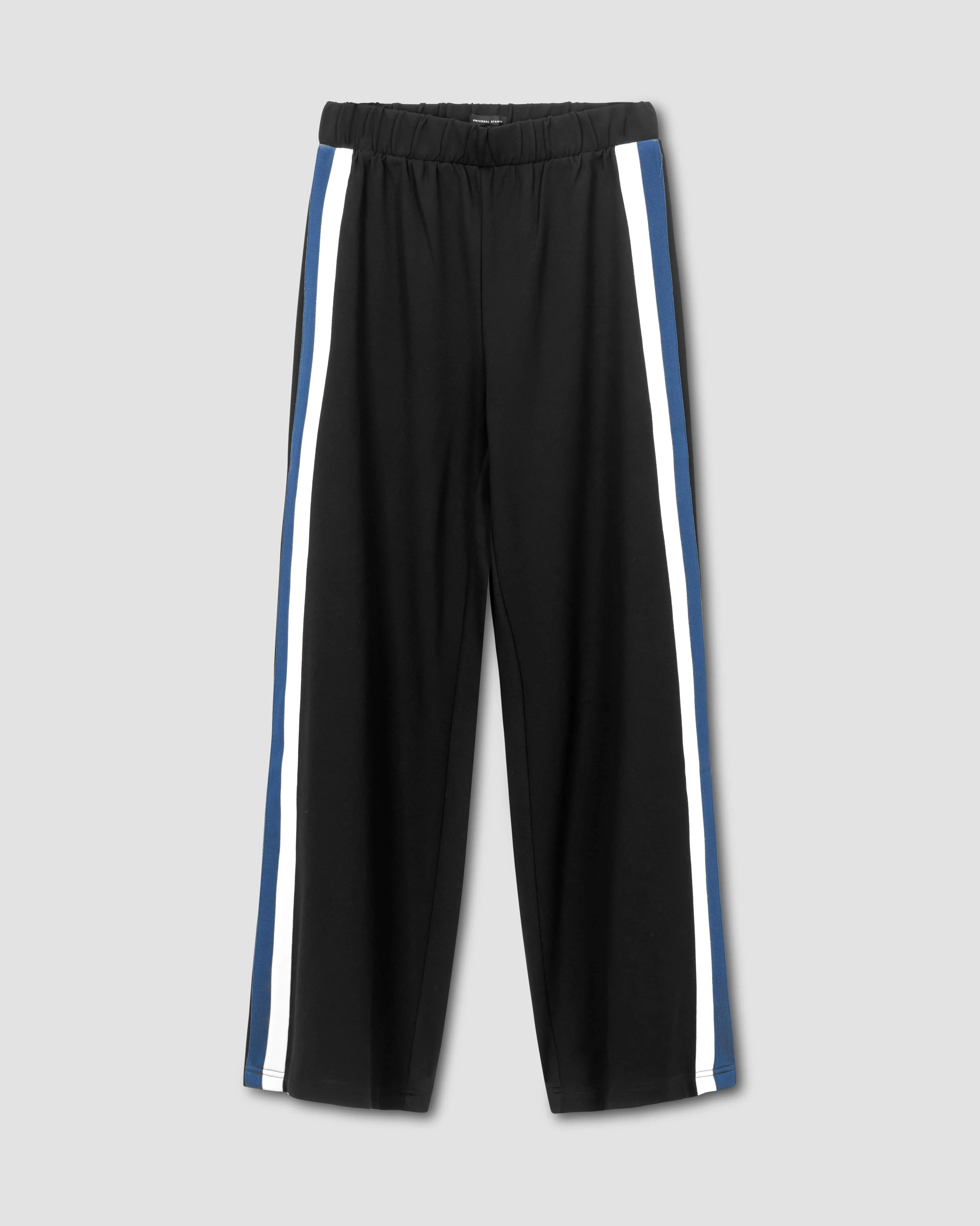 Stephanie Wide Leg Stripe Ponte Pants 30 Inch - Black with Blue/White Stripe sold by Universal Standard product image thumbnail 2
