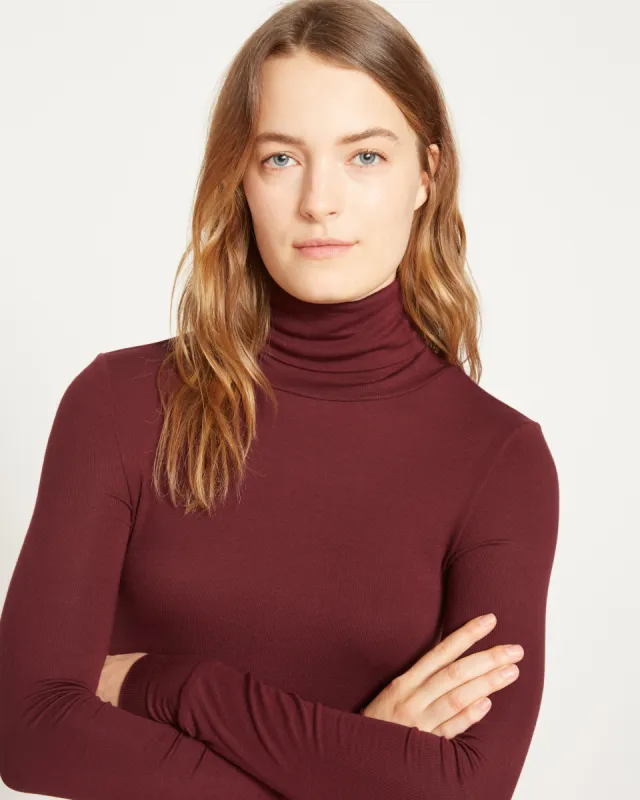 Foundation Turtleneck - Black Cherry sold by Universal Standard